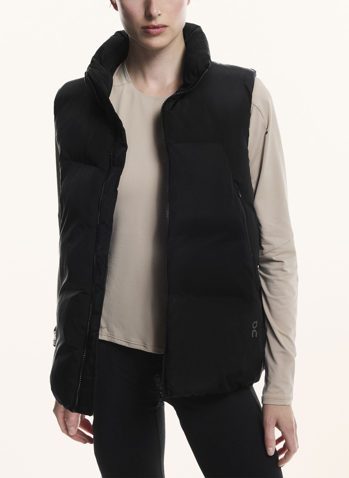 On ALL DAY PUFFER Quilted vest: BLACK