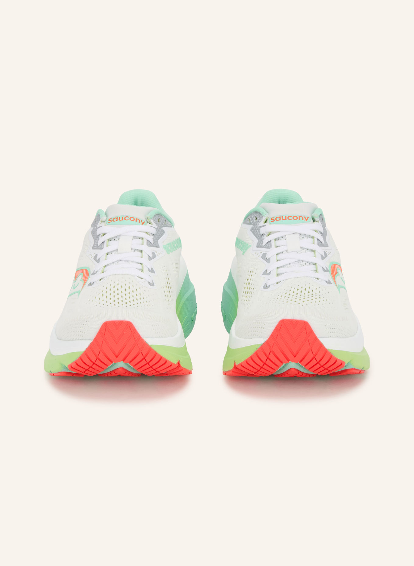 saucony Laufschuhe GUIDE 19: WEISS / NEONROT / MINT