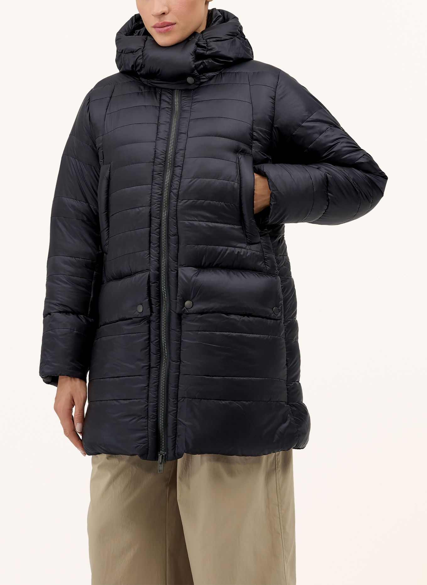 MAMMUT Daunenmantel ALPS IN HOODED: SCHWARZ