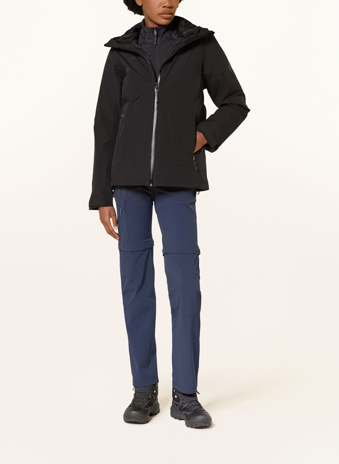 MAMMUT 2-in-1 jas LINARD: ZWART