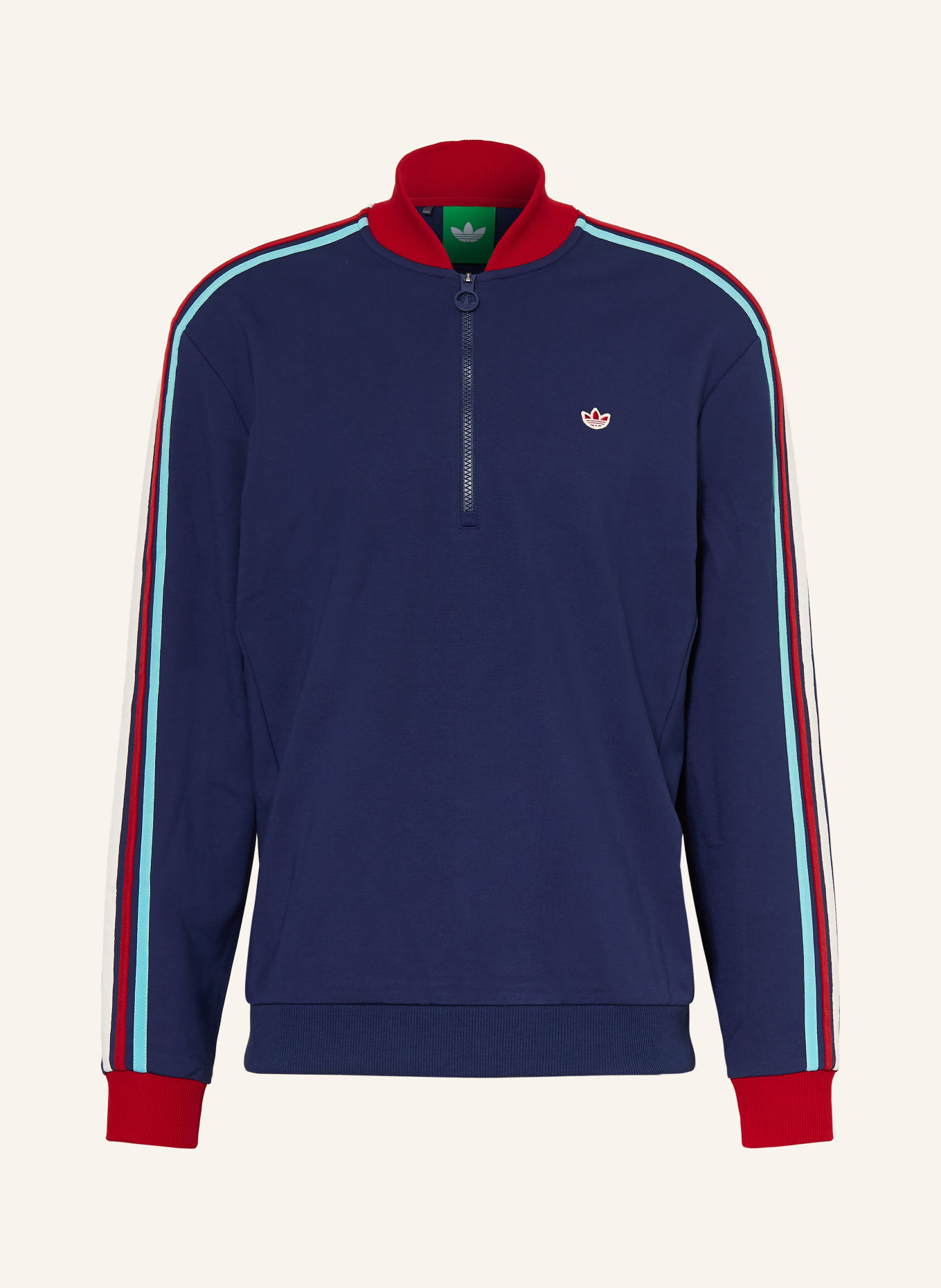 adidas Originals Sweatshirt ORIGINALS 3-STREIFEN: DUNKELBLAU / ROT / WEISS