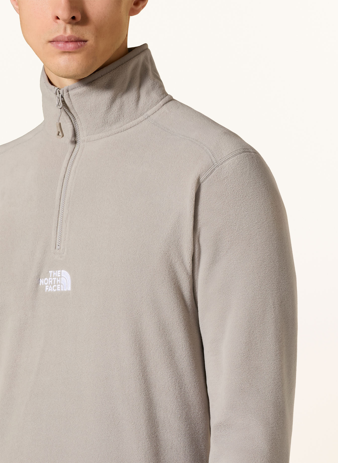 THE NORTH FACE Fleece-tröja med dragkedja GLACIER: LJUSGRÅ