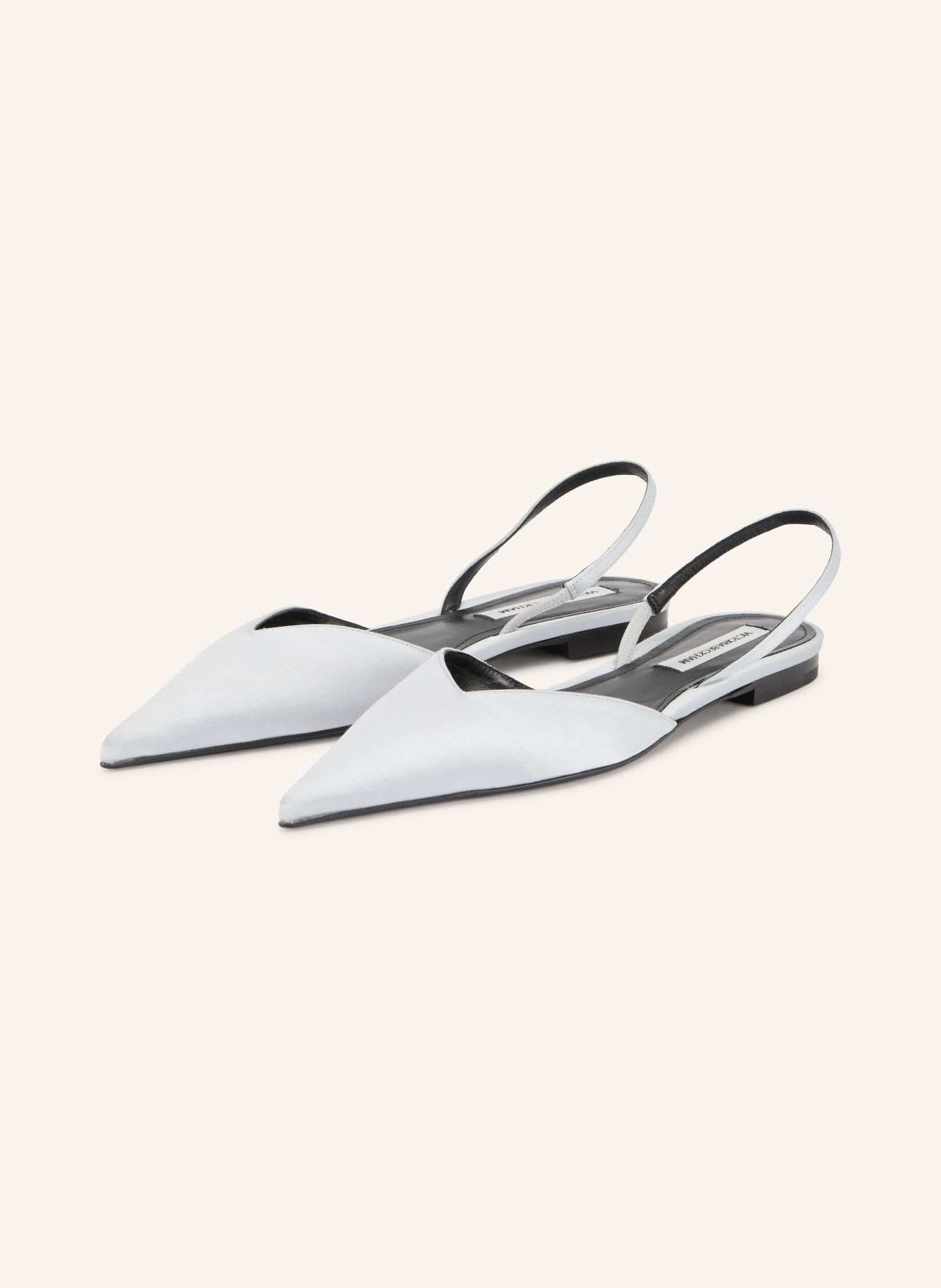 VICTORIA BECKHAM Slingback ballerinas: LIGHT GRAY