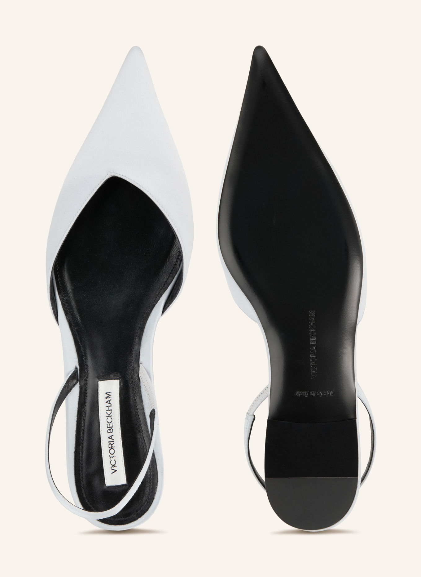 VICTORIA BECKHAM Slingback ballerinas: LIGHT GRAY