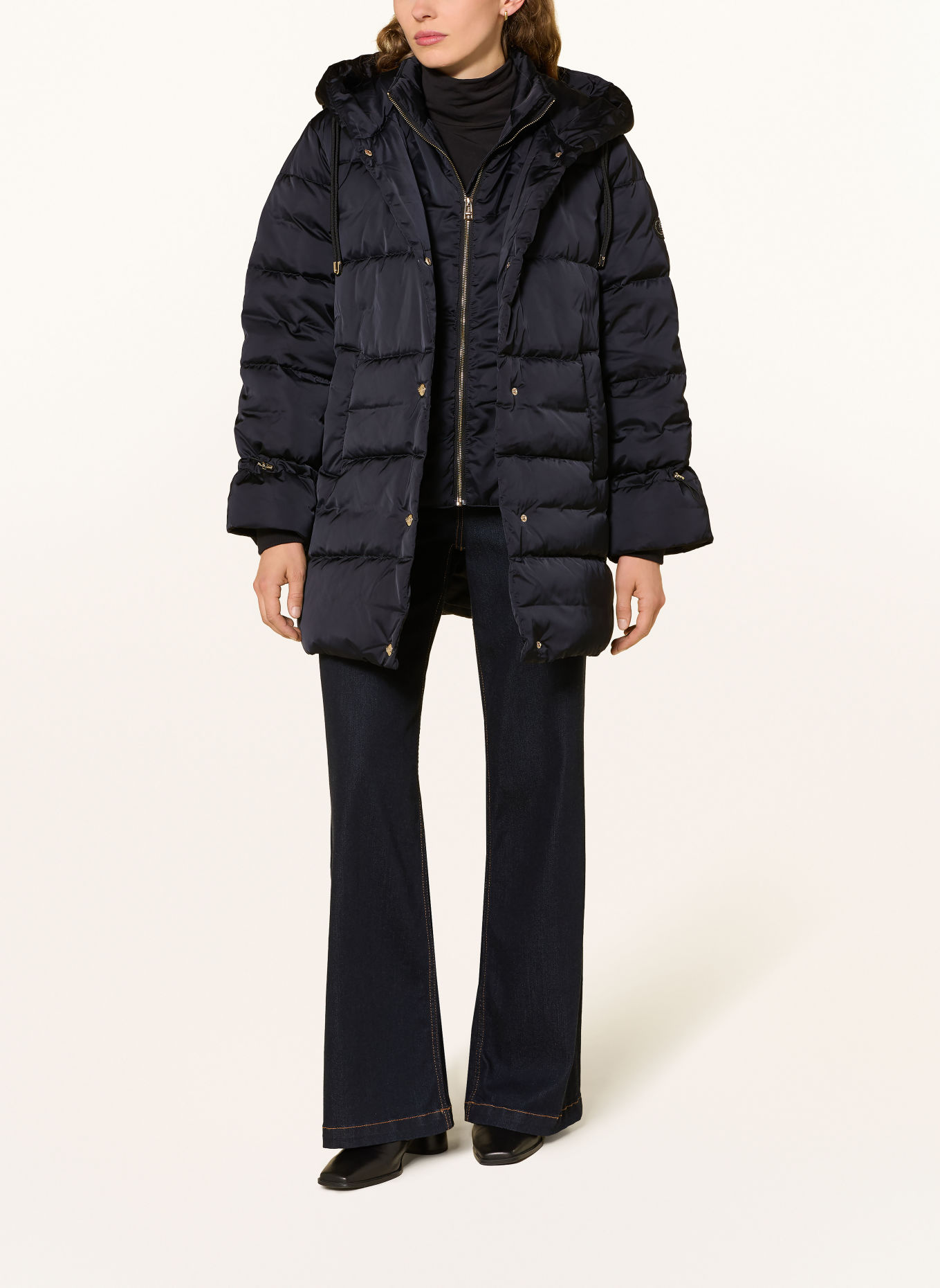 LIU JO Down coat: BLACK