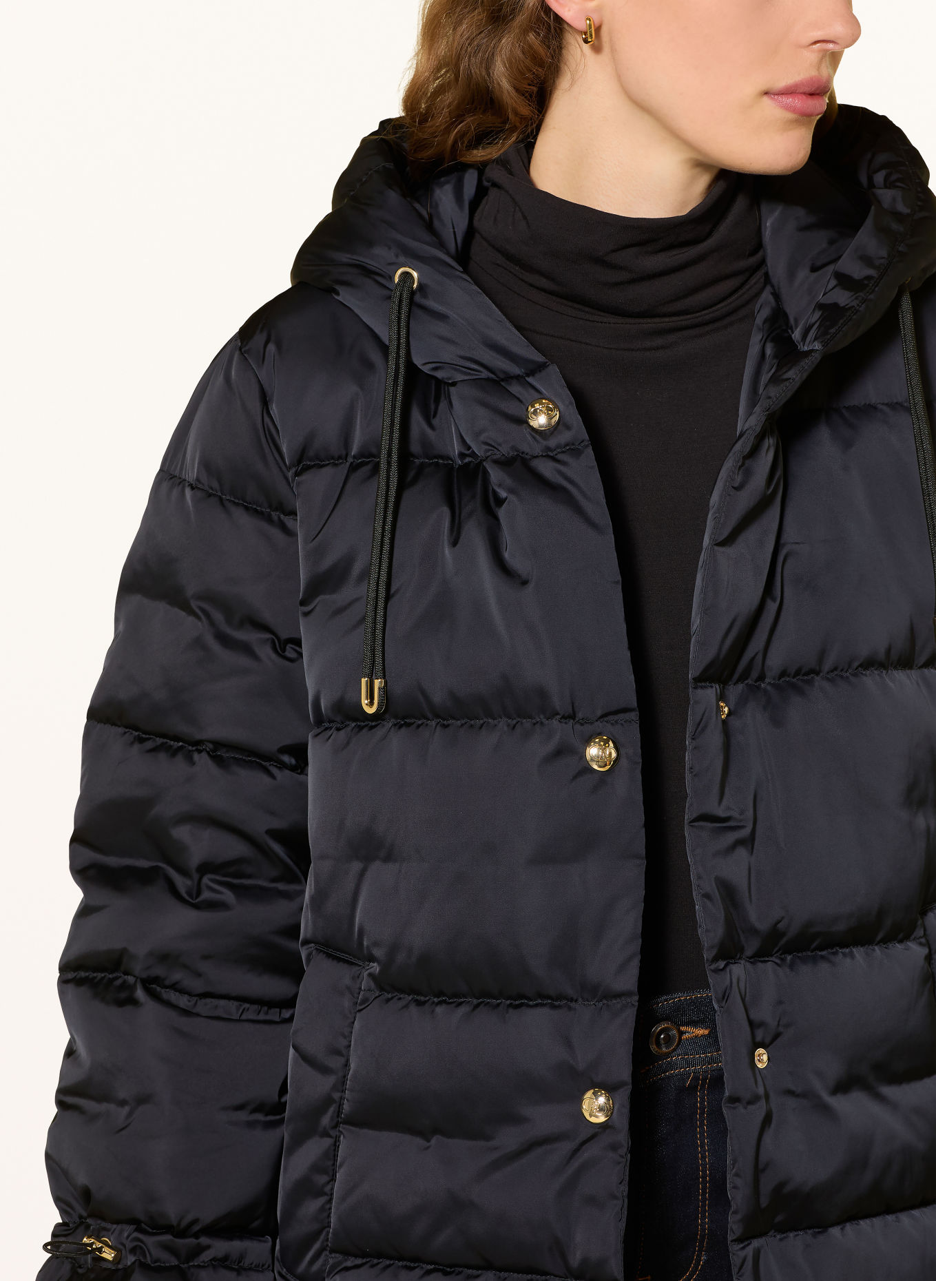 LIU JO Down coat: BLACK