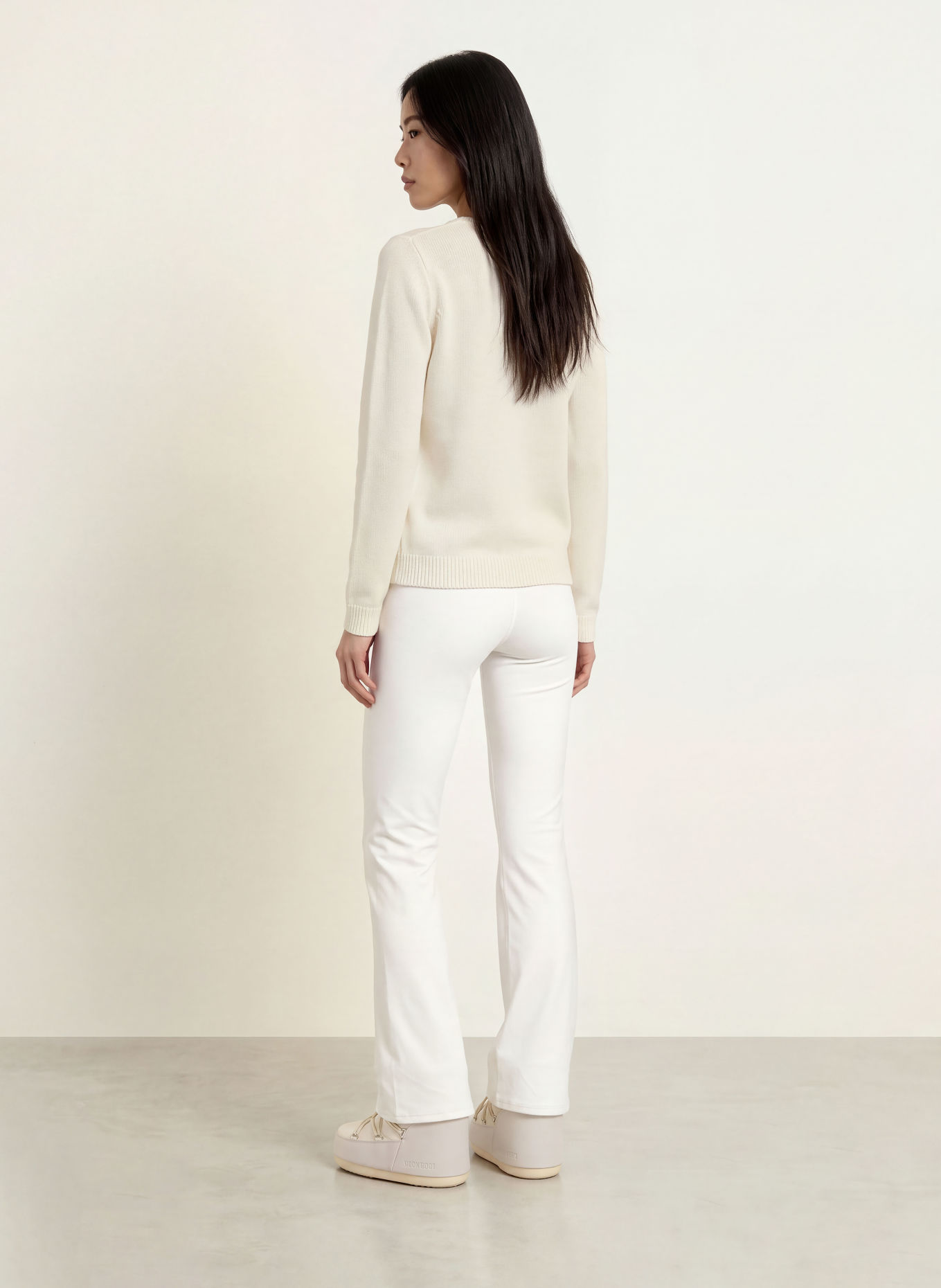 LIU JO Pullover mit Schmucksteinen: WEISS