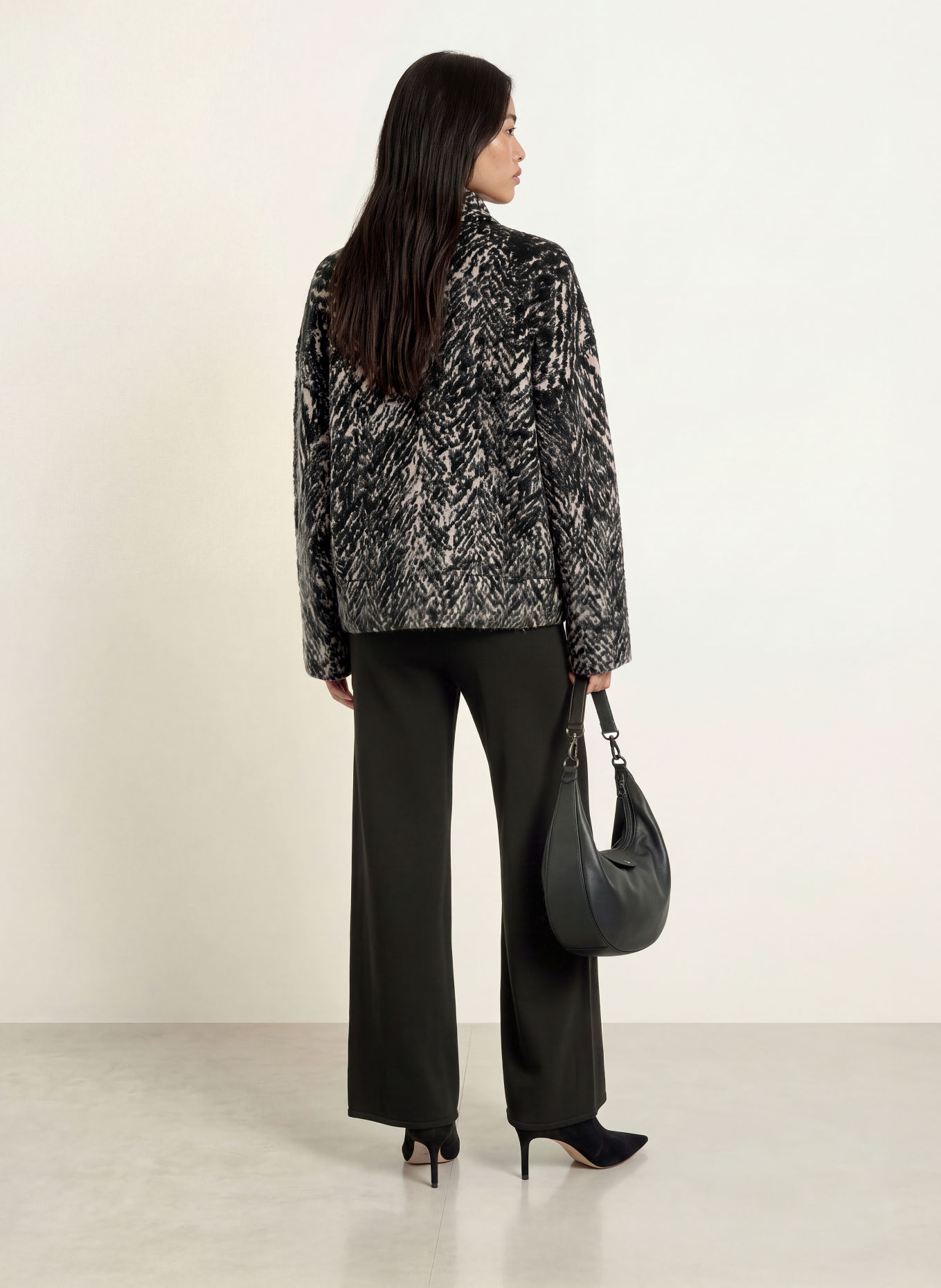LIU JO Overjacket: BEIGE / SCHWARZ
