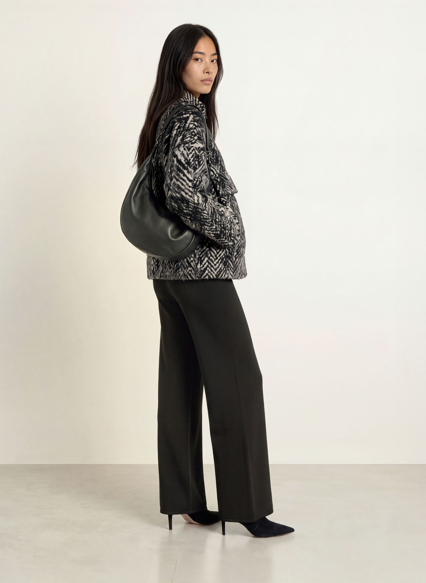LIU JO Overjacket: BEIGE / SCHWARZ
