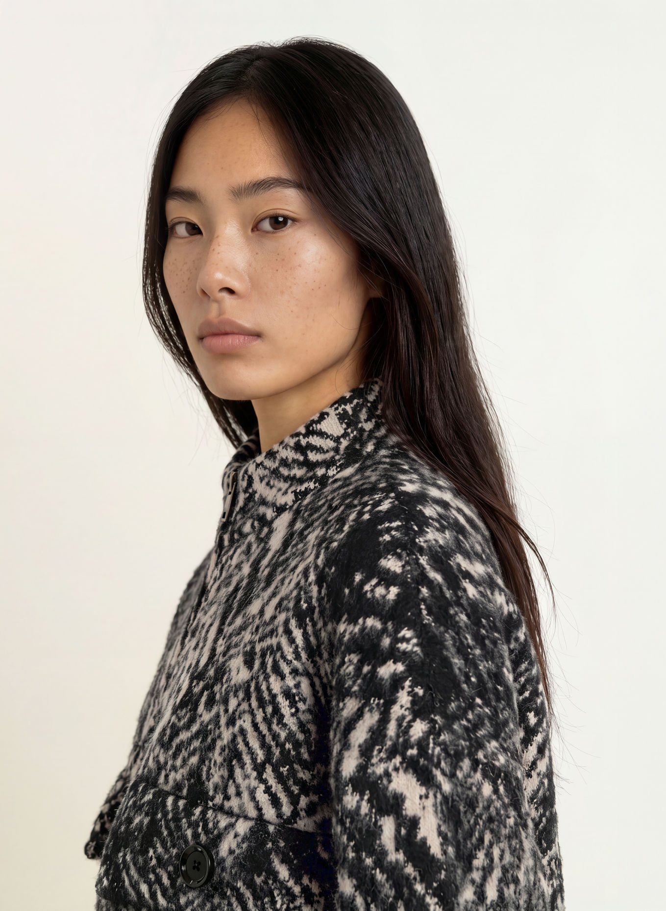 LIU JO Overjacket: BEIGE / SCHWARZ