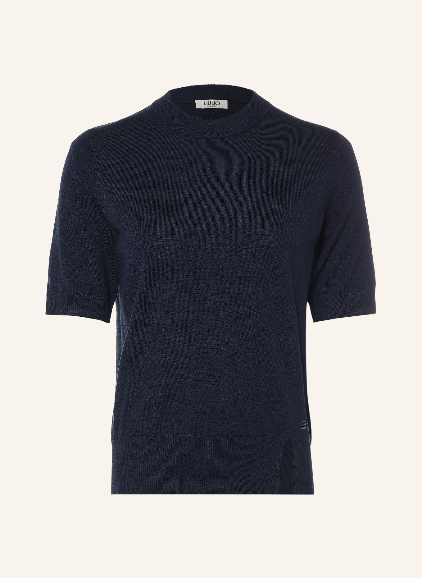 LIU JO Gebreid shirt met sierstenen: DONKERBLAUW