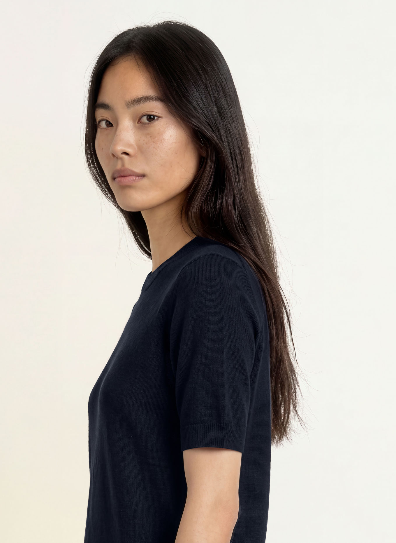 LIU JO Gebreid shirt met sierstenen: DONKERBLAUW