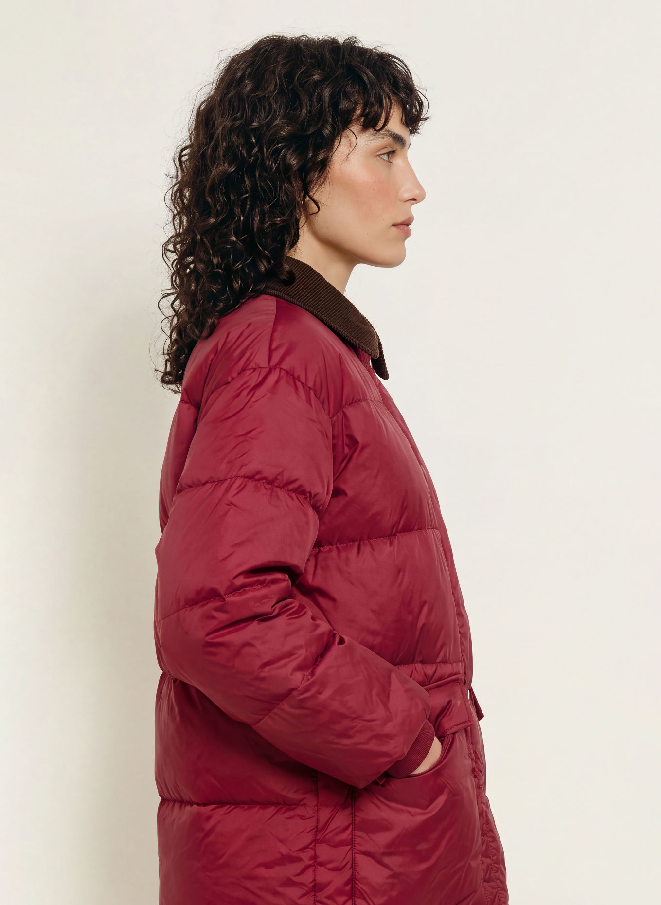 InWear Donsjas HALIFAXIW: DONKERROOD / MARRON FONCÉ