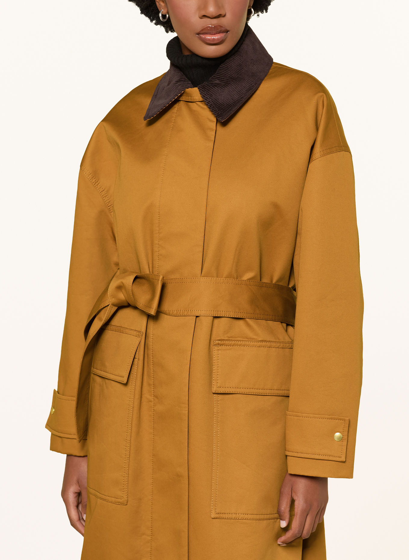 InWear Mantel HUNTERYIW: COGNAC / DUNKELBRAUN