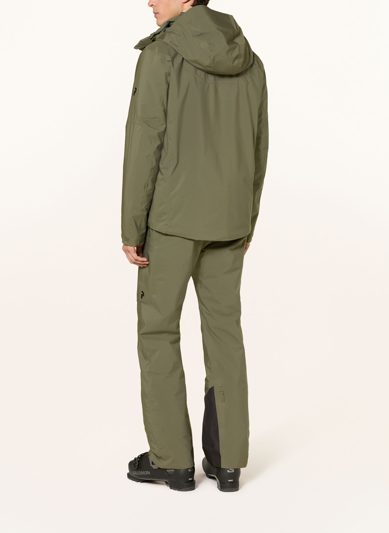 Peak Performance MAROON INSULATED Ski Pants: KHAKI / BLACK