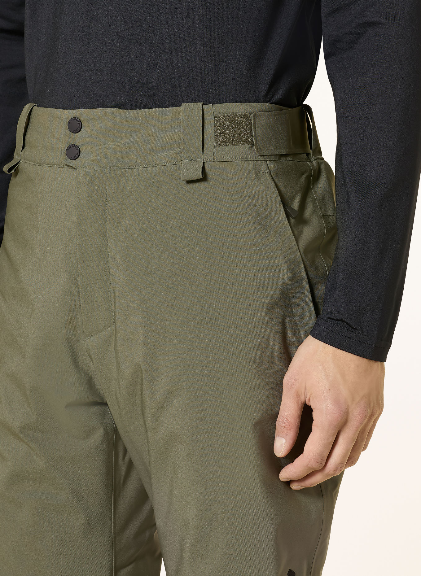 Peak Performance MAROON INSULATED Ski Pants: KHAKI / BLACK