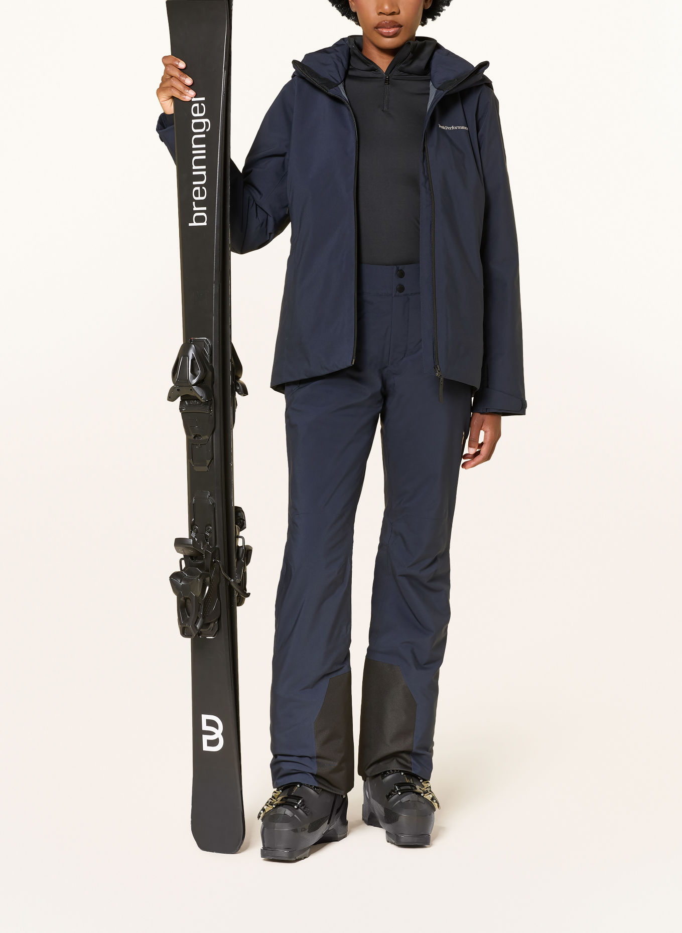 Peak Performance Skibroek ANIMA INSULATED: DONKERBLAUW / ZWART
