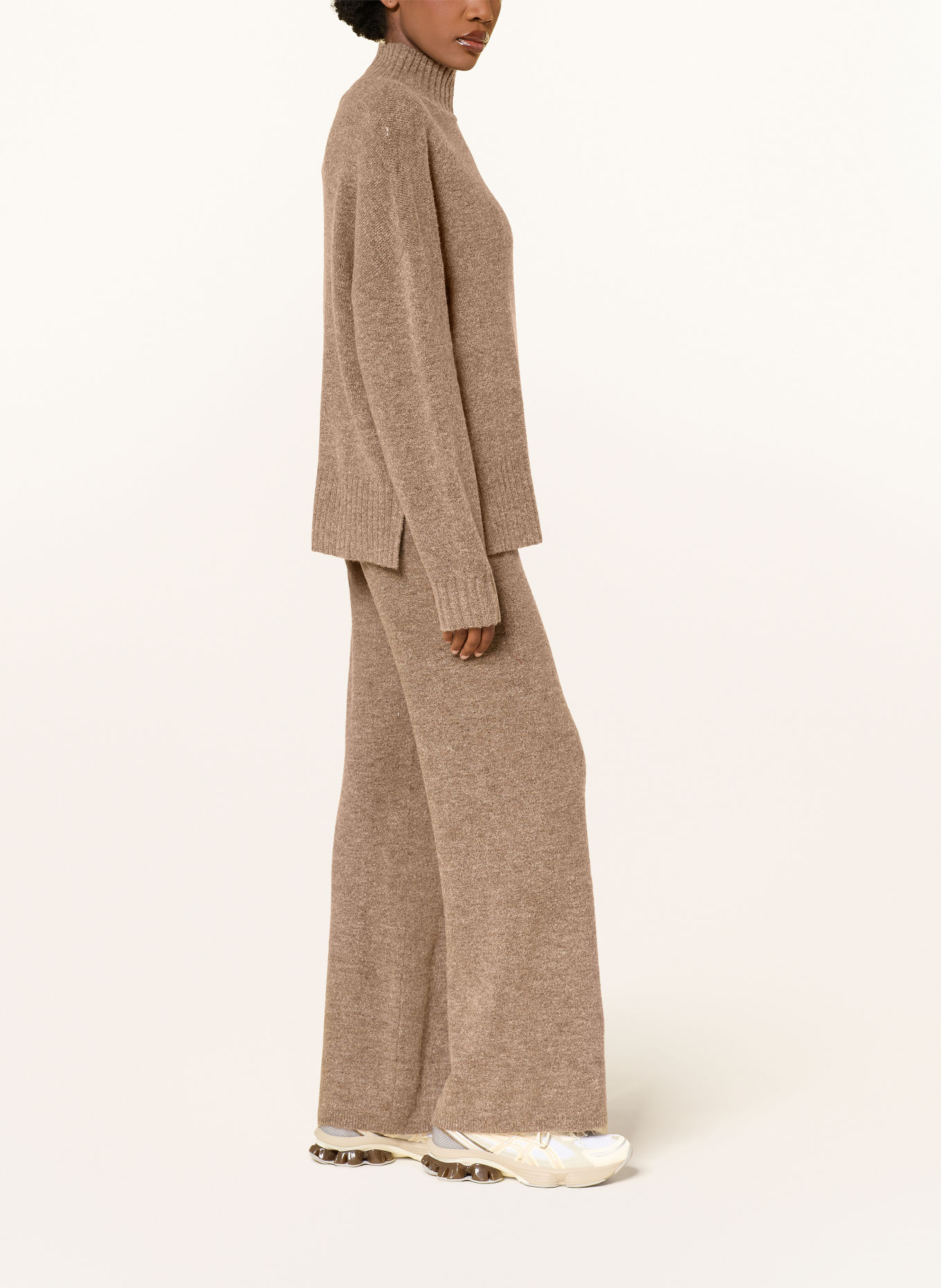 VENICE BEACH Knit Pants VB_CARLY: BROWN / TAUPE