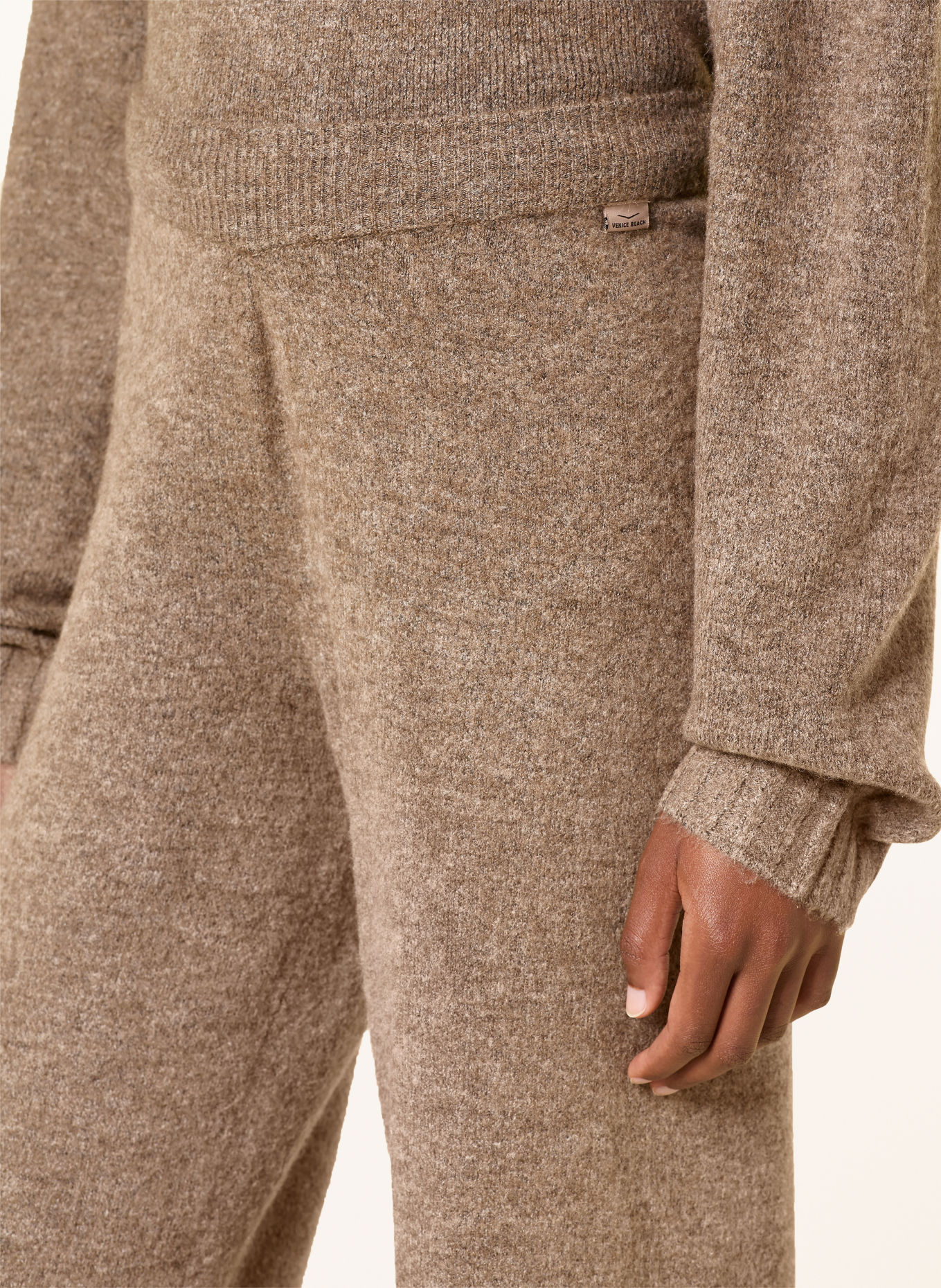 VENICE BEACH Knit Pants VB_CARLY: BROWN / TAUPE