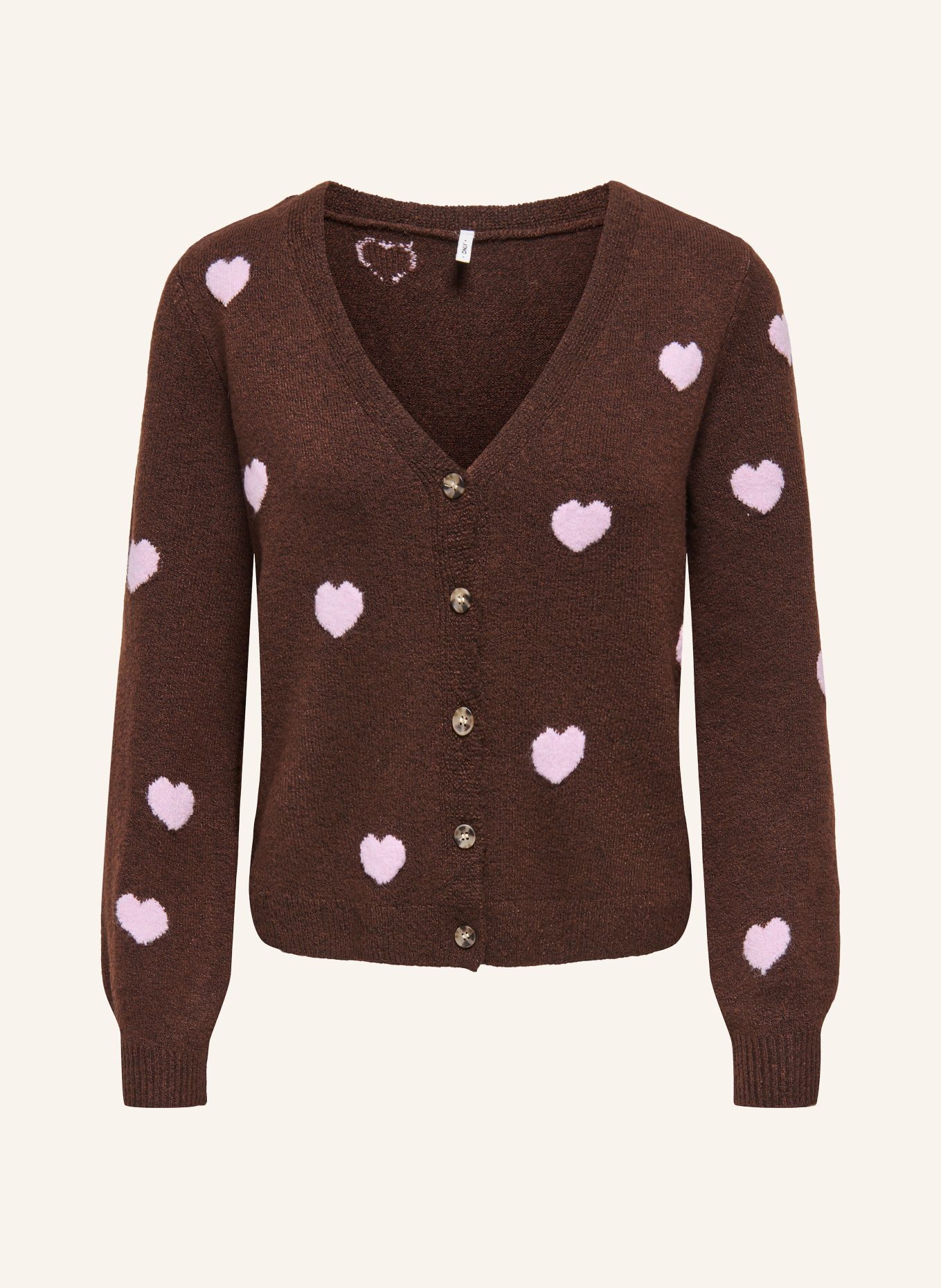 ONLY Vest: MARRON FONCÉ / ROZE