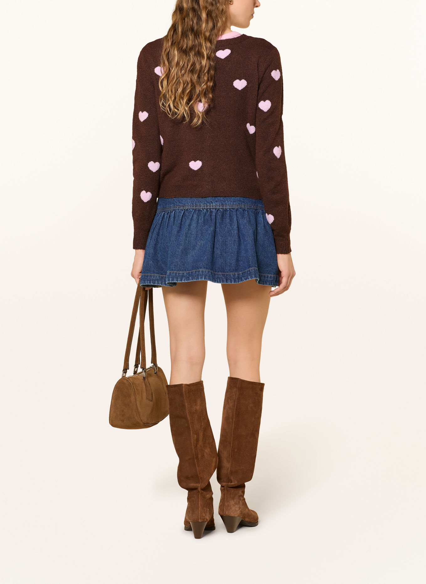 ONLY Vest: MARRON FONCÉ / ROZE