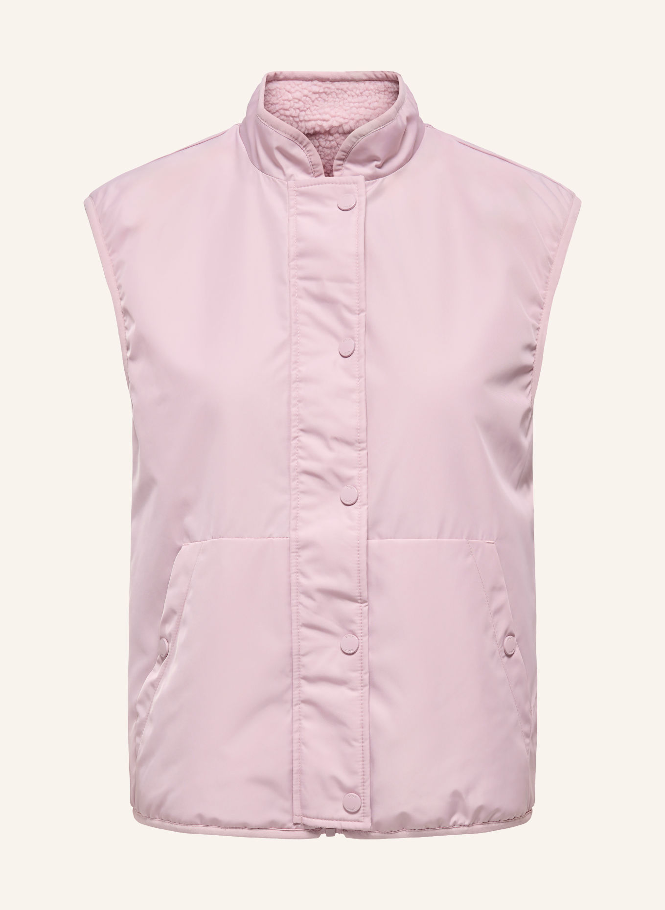 ONLY Reversible Teddy Fur Vest: LIGHT PURPLE