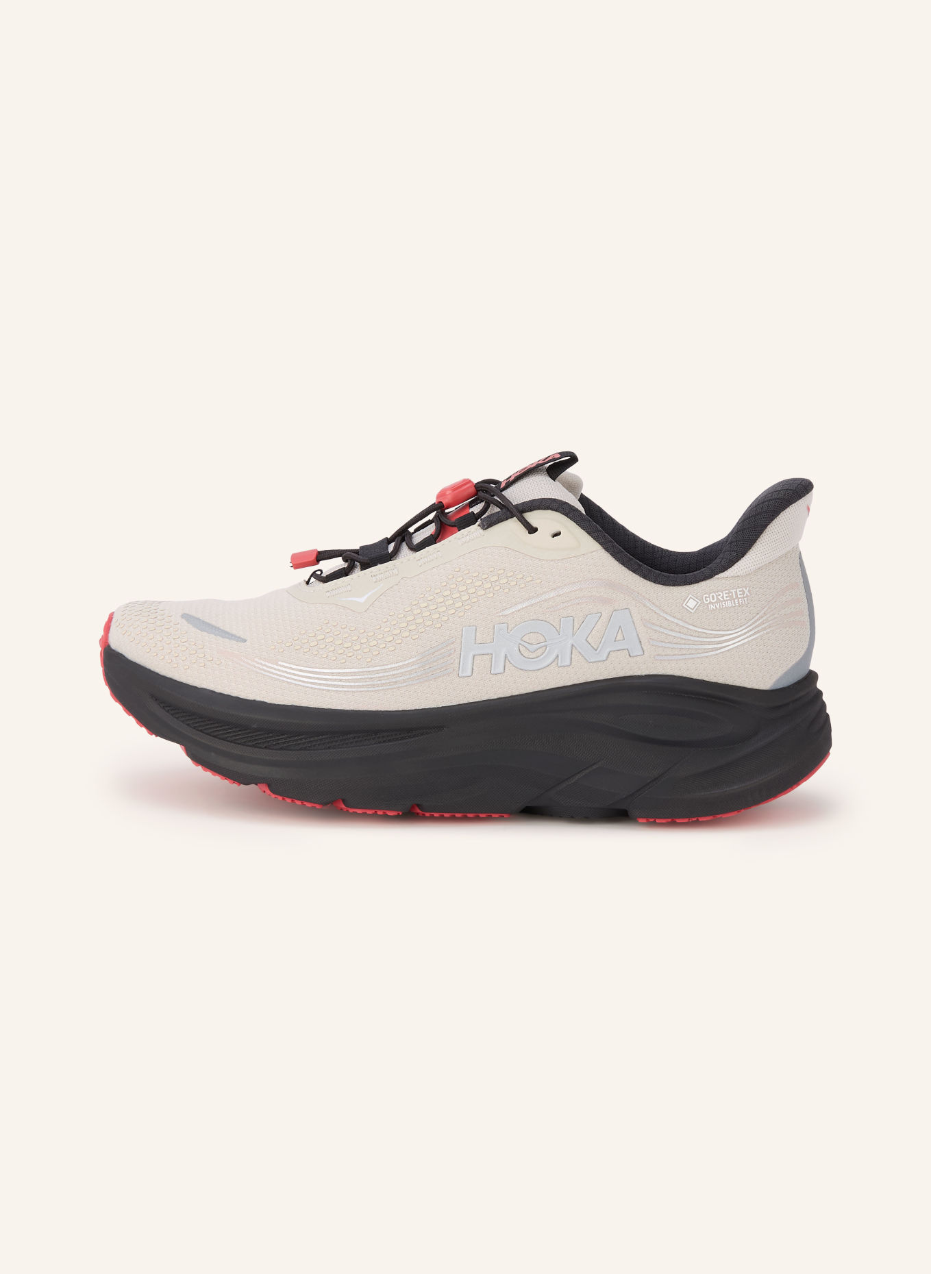 HOKA Hardloopschoenen CLIFTON 11 GTX: BEIGE / ZWART