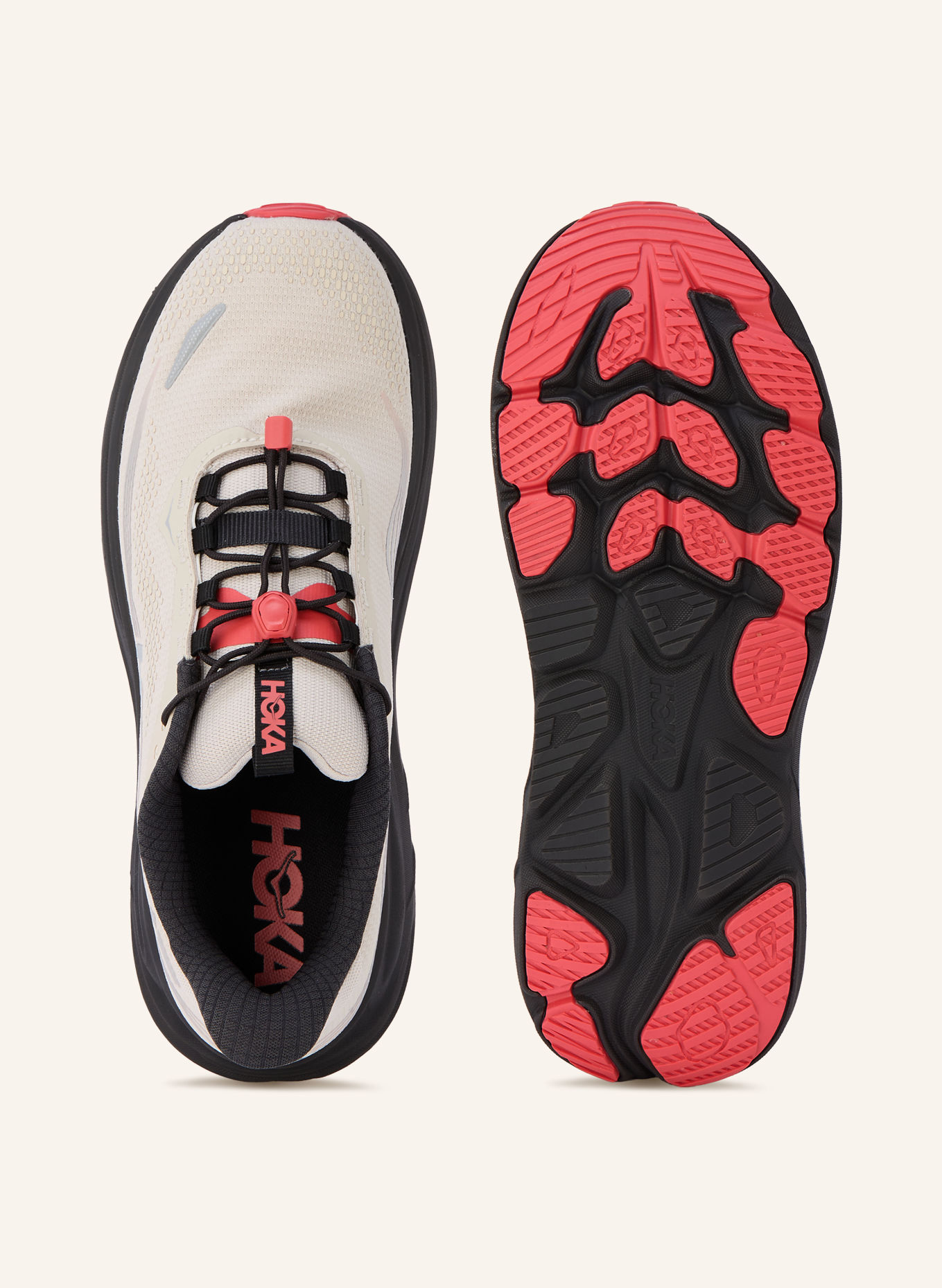 HOKA Hardloopschoenen CLIFTON 11 GTX: BEIGE / ZWART