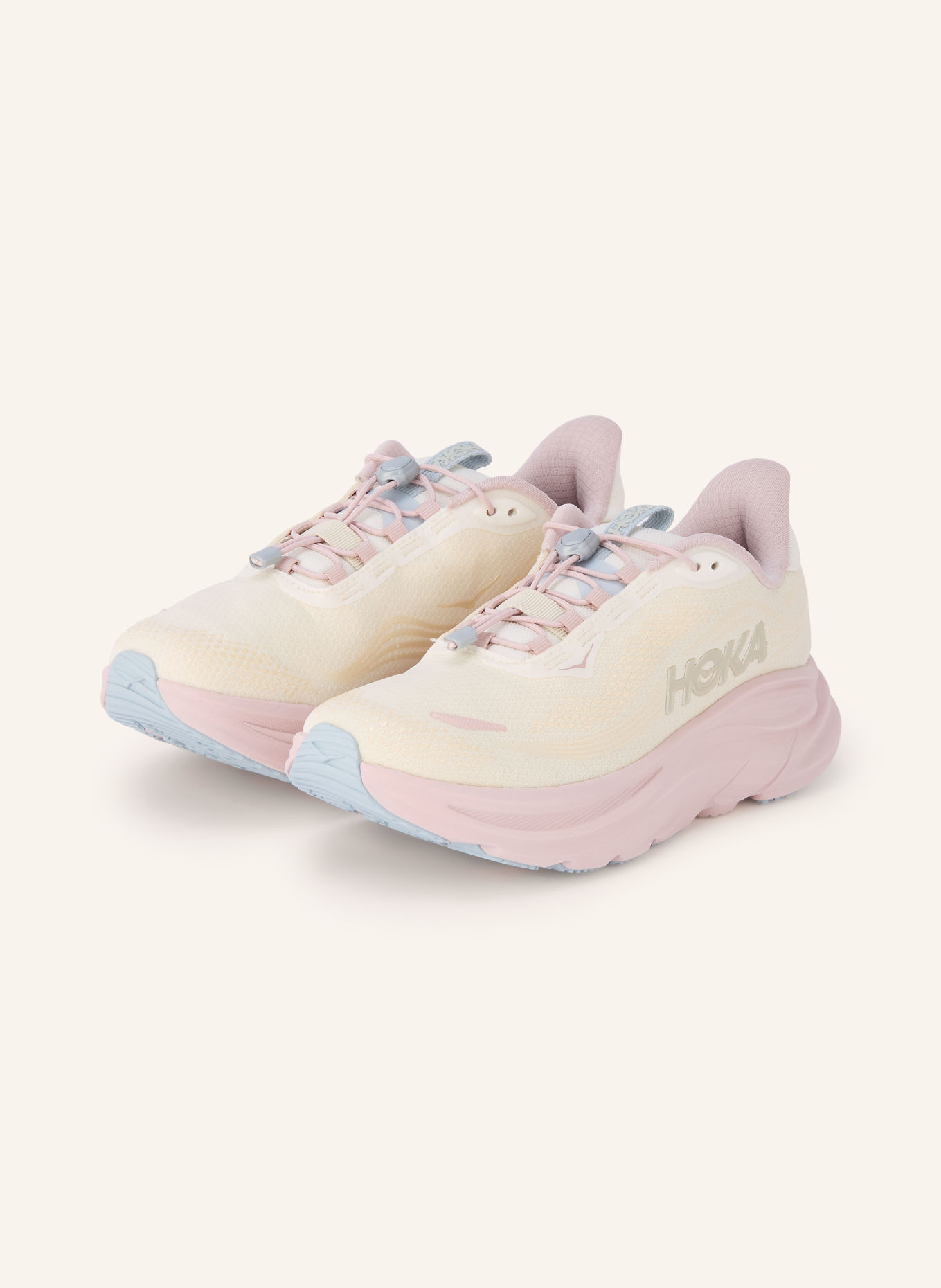 HOKA Laufschuhe CLIFTON 11 GTX: HELLGELB / ROSÉ