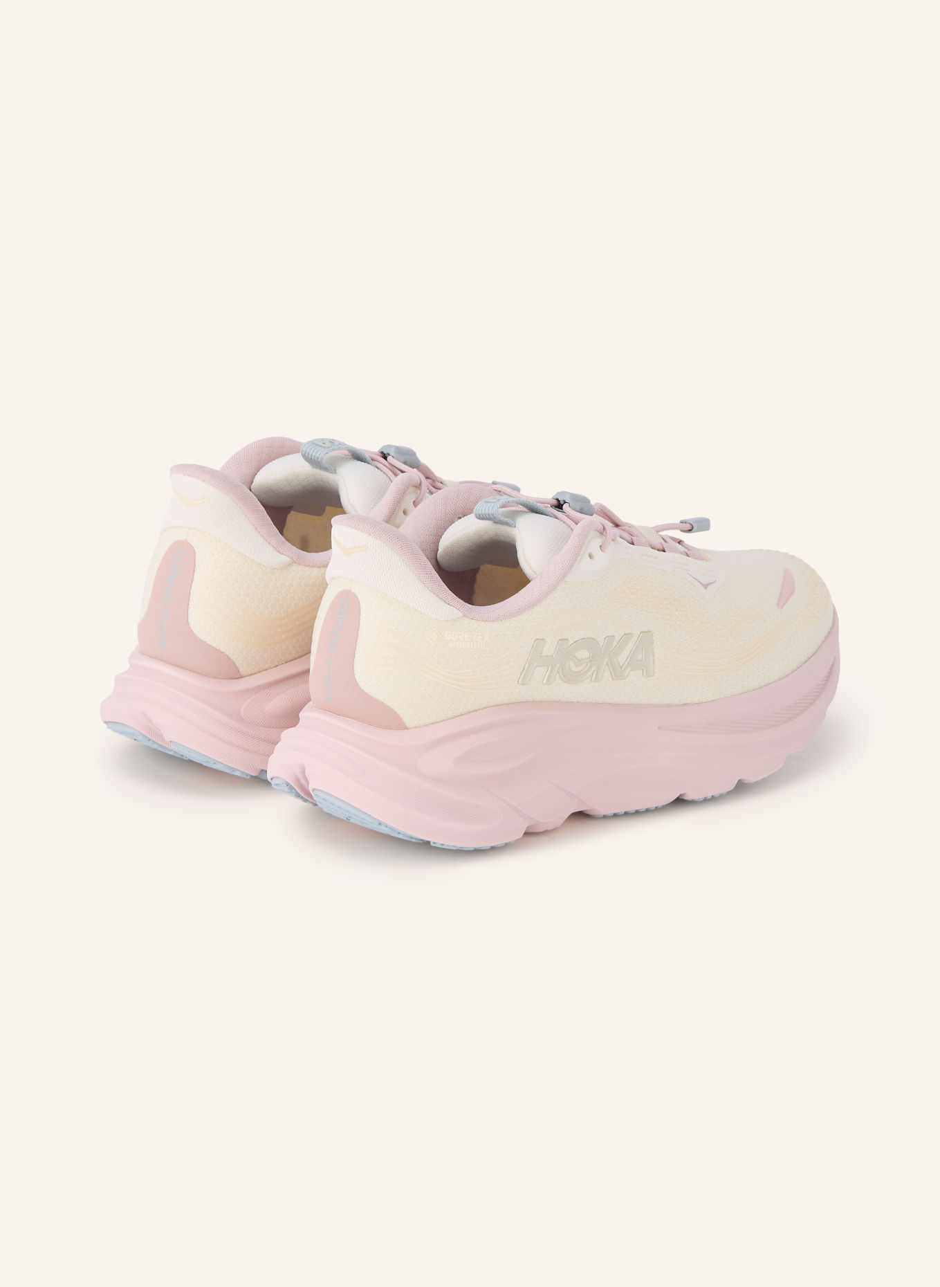 HOKA Laufschuhe CLIFTON 11 GTX: HELLGELB / ROSÉ