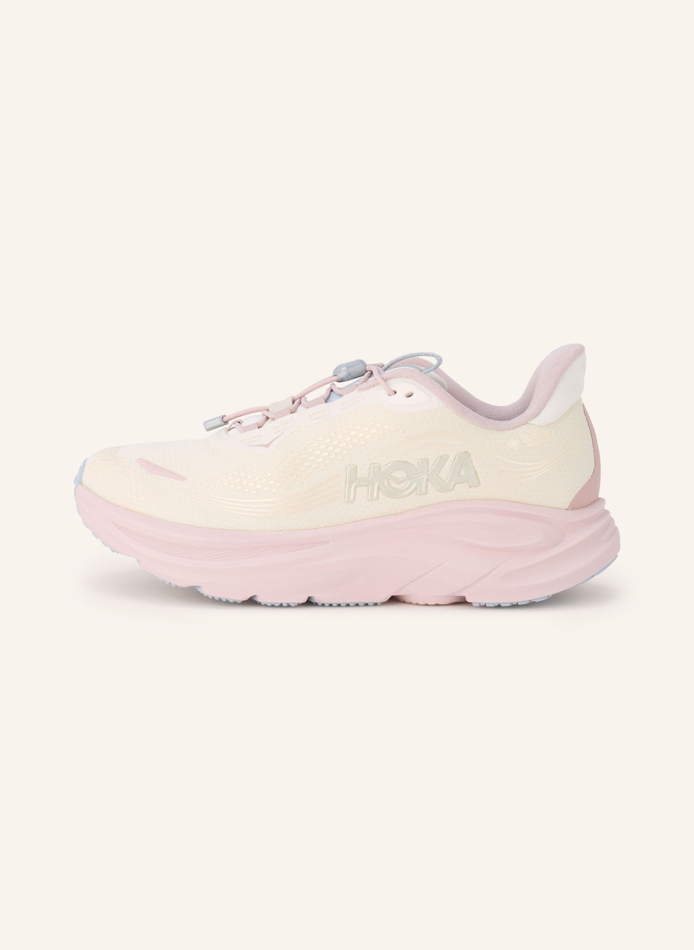 HOKA Laufschuhe CLIFTON 11 GTX: HELLGELB / ROSÉ