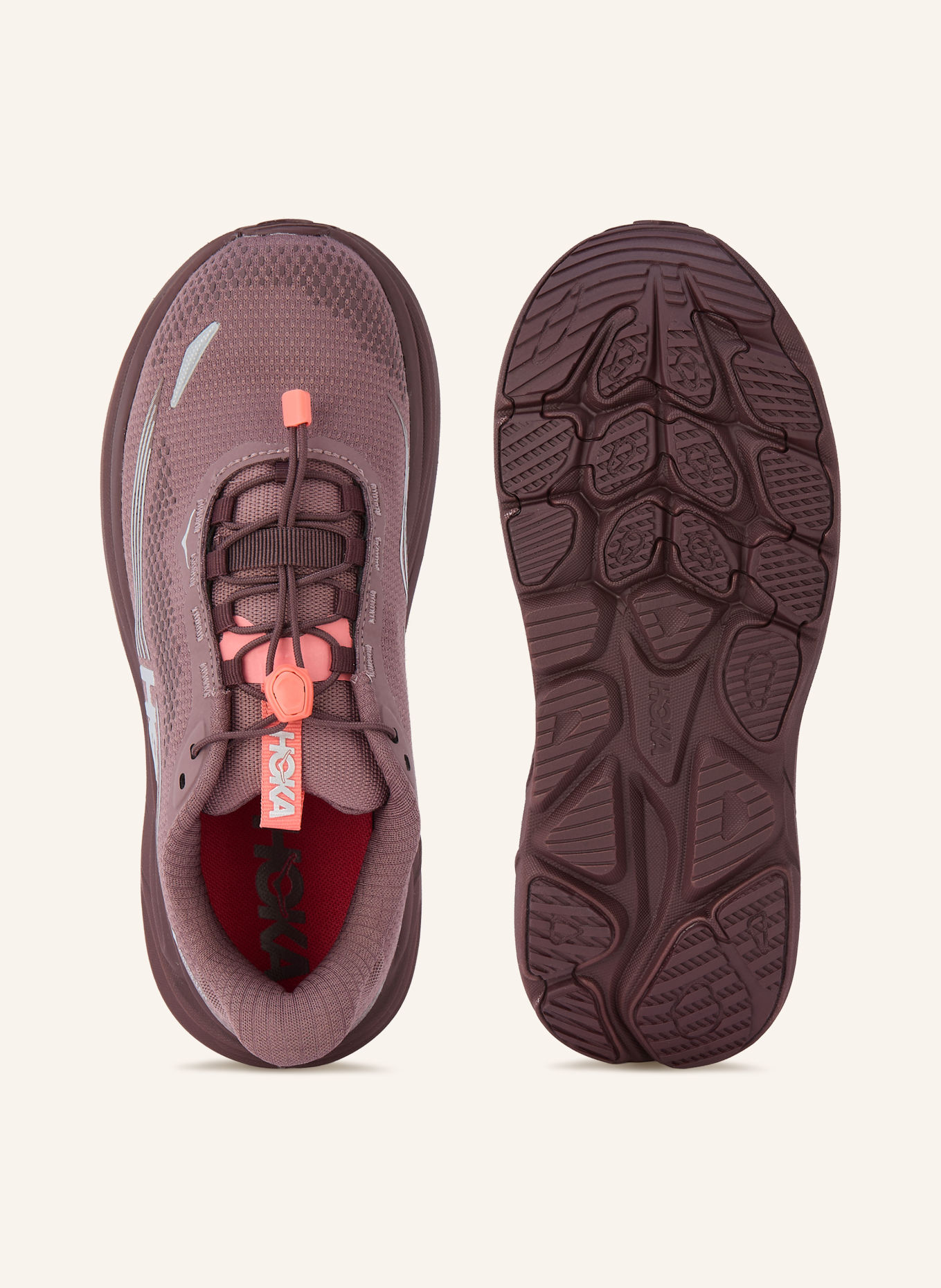 HOKA Laufschuhe CLIFTON 11 GTX: DUNKELROT / SILBER