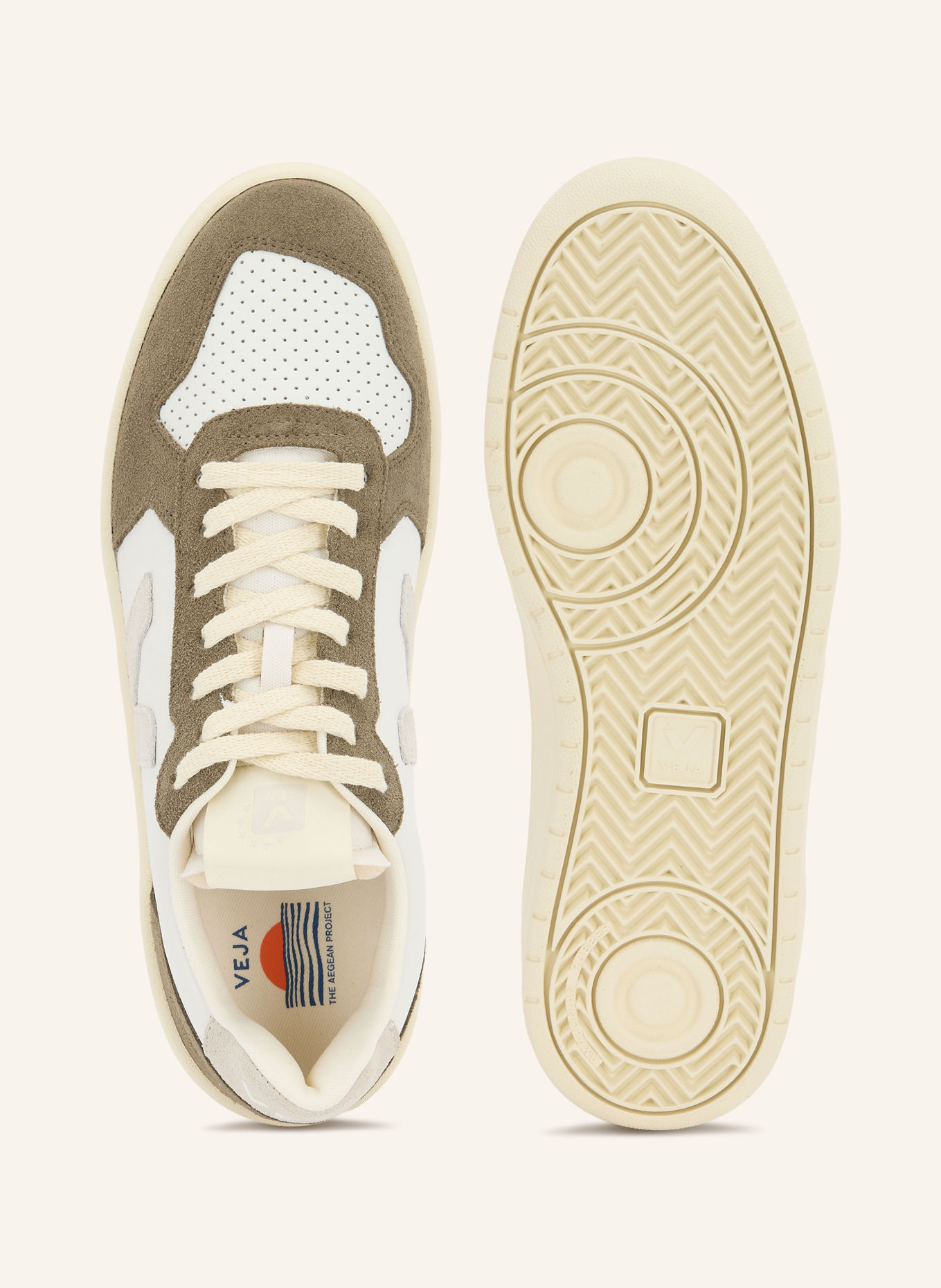 VEJA V-82 Sneakers: CREAM / LIGHT GRAY / KHAKI