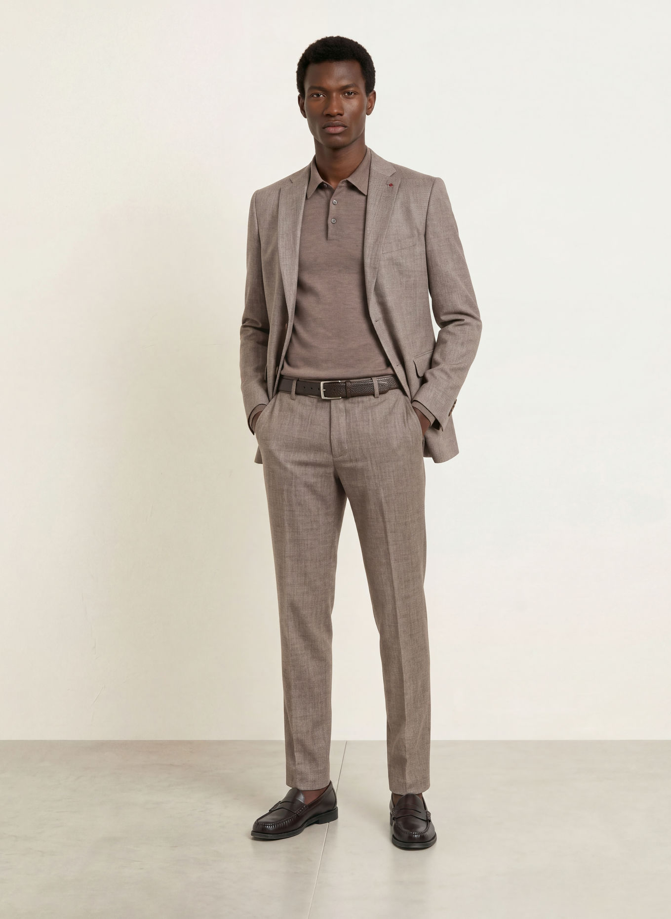CG - CLUB of GENTS Broek ORLANDO Extra Slim Fit: 72 BRAUN