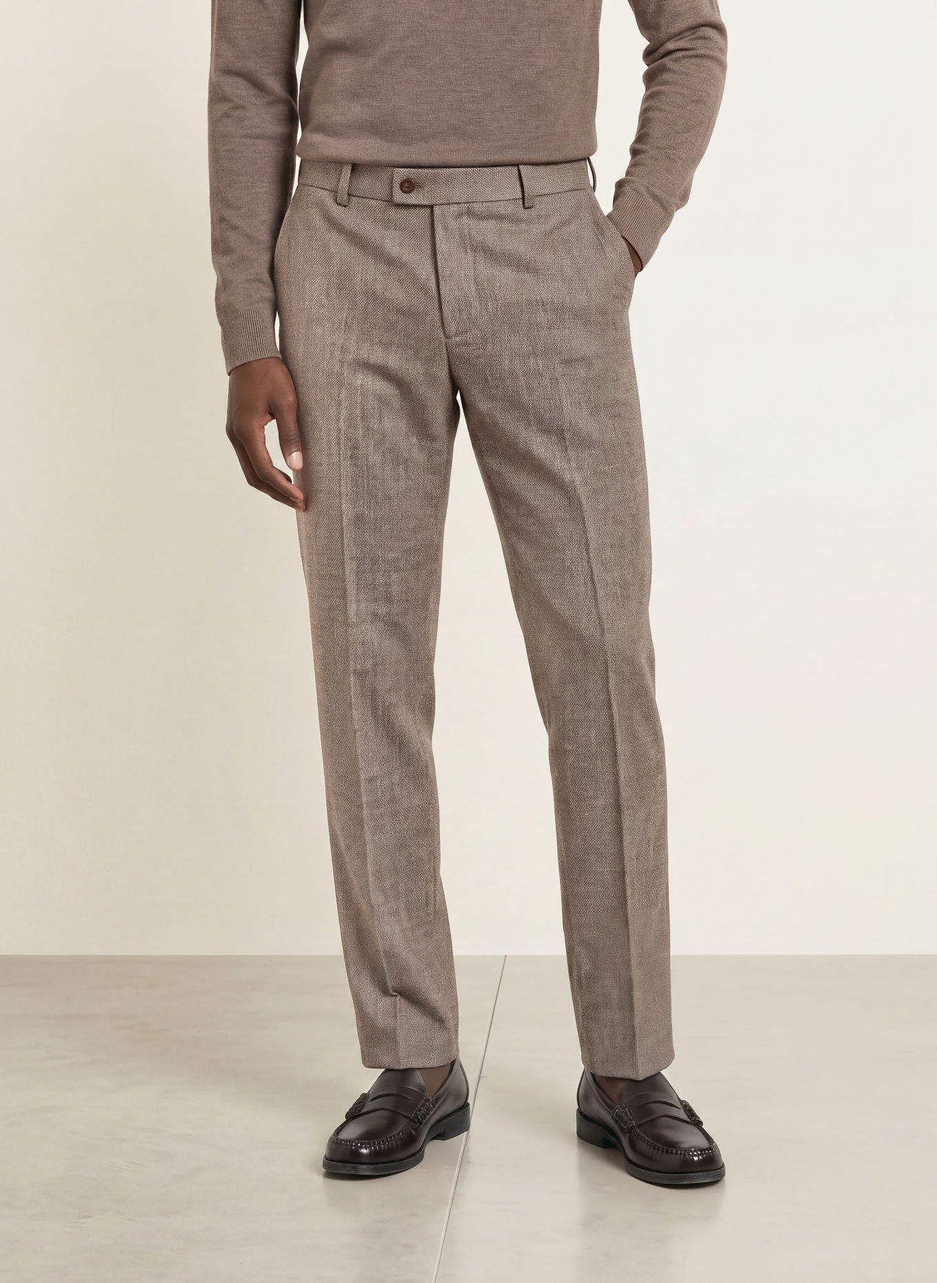 CG - CLUB of GENTS Broek ORLANDO Extra Slim Fit: 72 BRAUN
