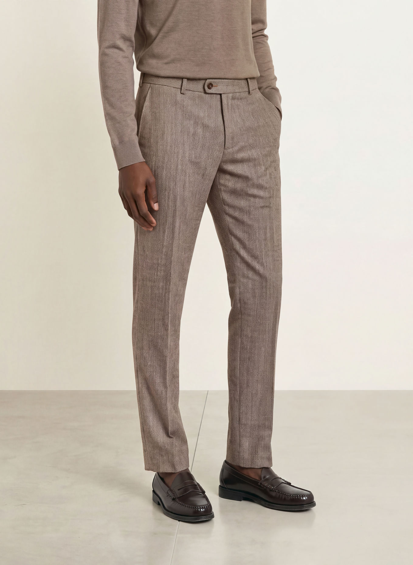 CG - CLUB of GENTS Broek ORLANDO Extra Slim Fit: 72 BRAUN