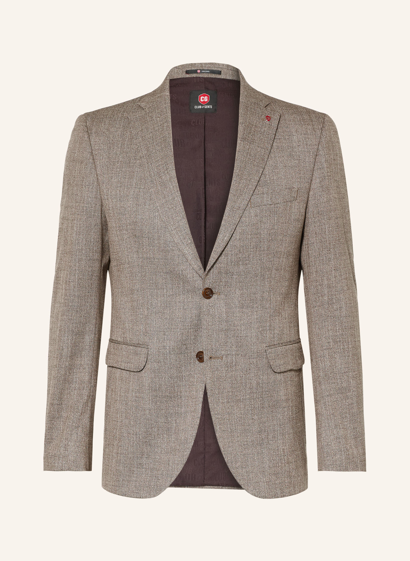 CG - CLUB of GENTS Veston de costume CG GABRIEL, coupe décontractée: 72 BRAUN