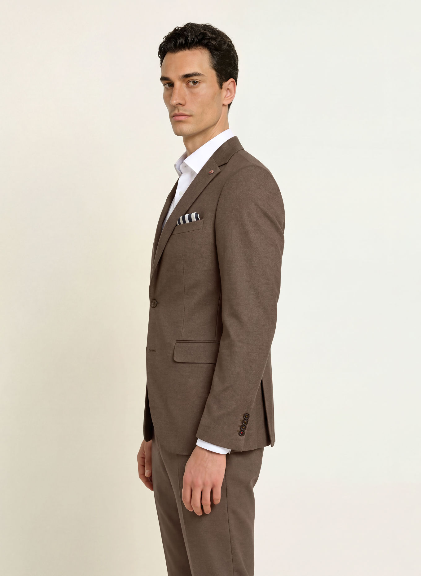 CG - CLUB of GENTS CG CALVIN Slim Fit Jersey Suit Jacket: 73 DUNKELBRAUN