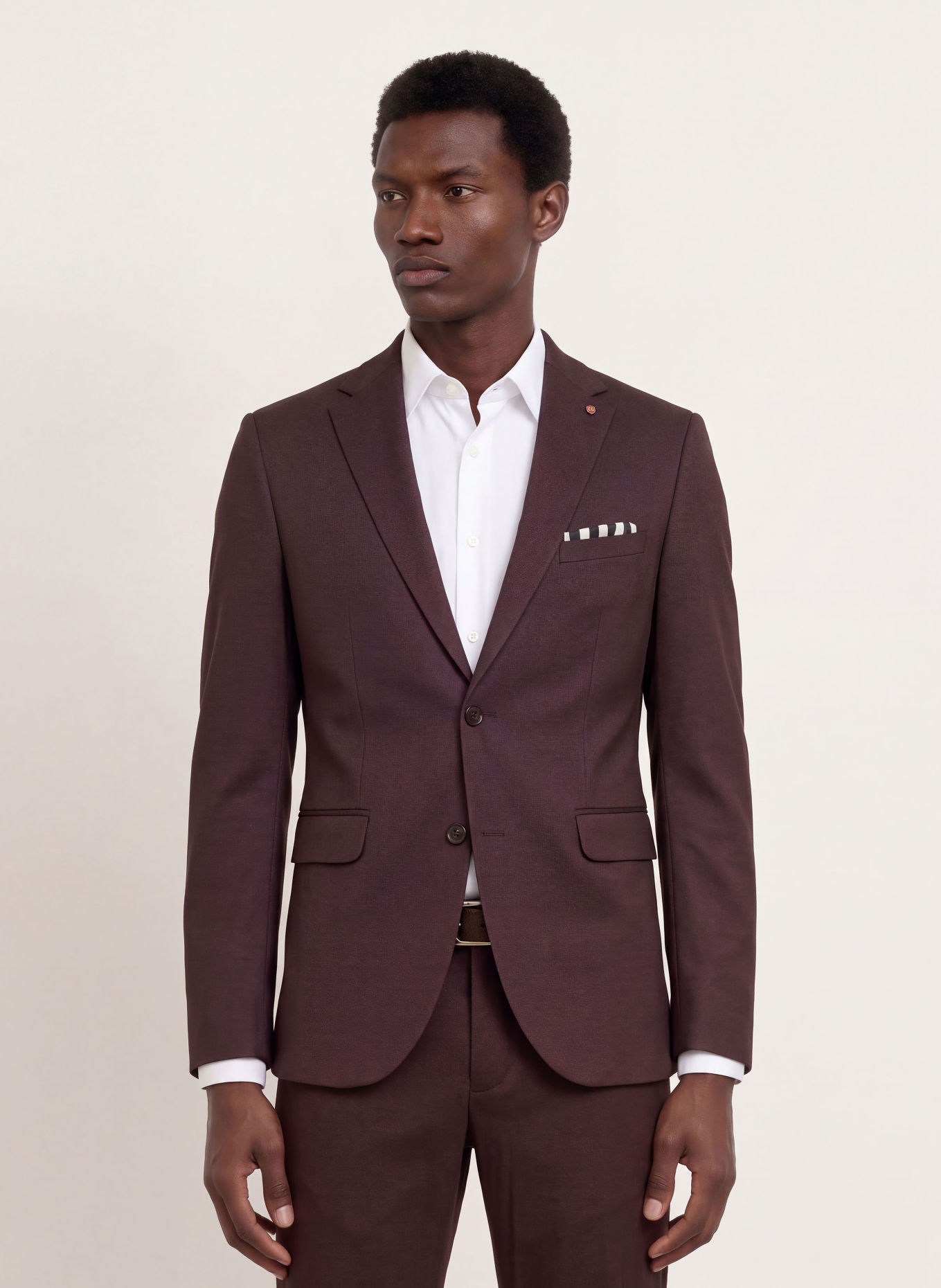CG - CLUB of GENTS Anzugsakko CG CALVIN Slim Fit aus Jersey: 43 DUNKELROT