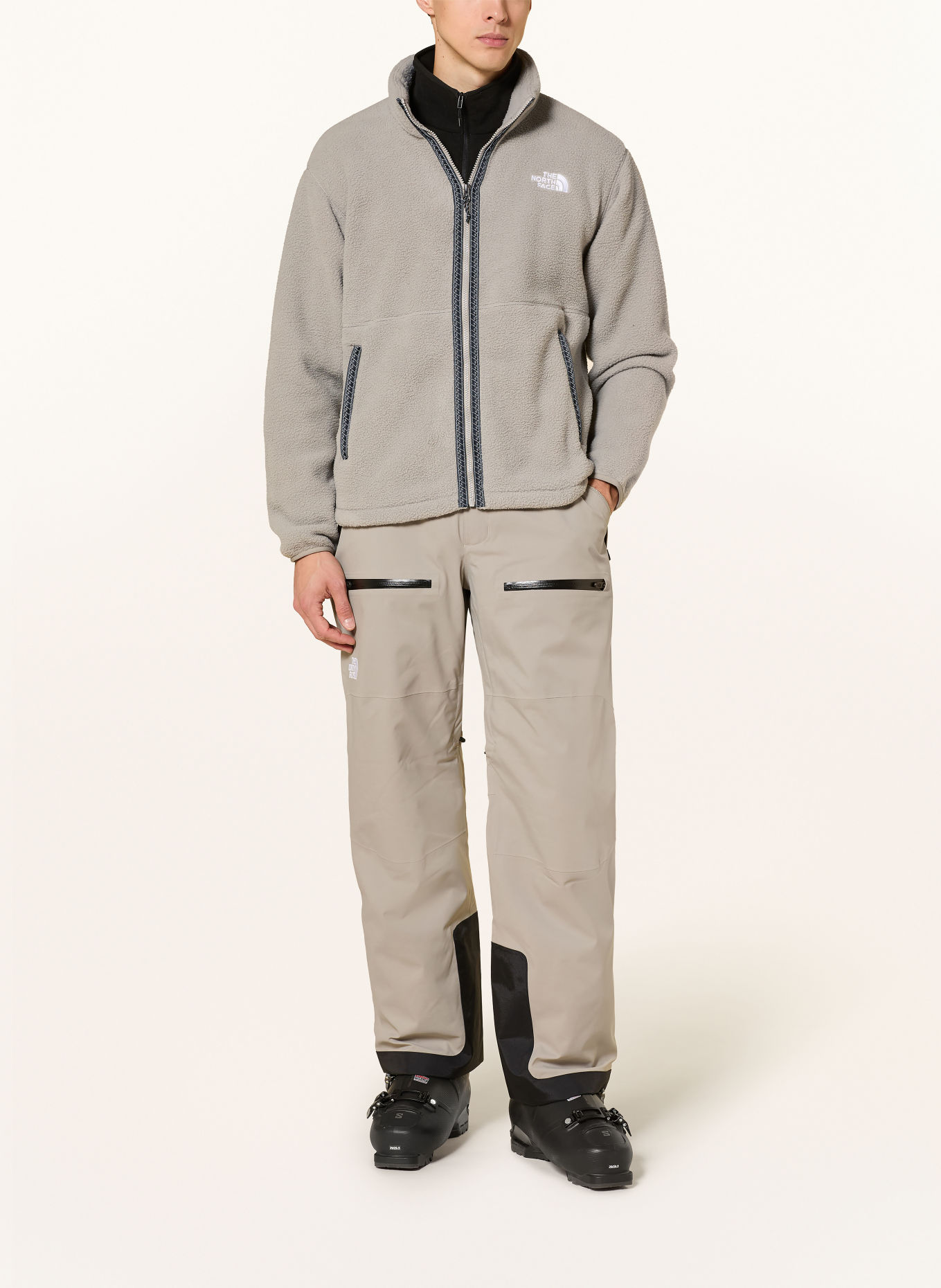 THE NORTH FACE Fleecejas TNF FLEESKI: GRIJS / WIT / ZWART