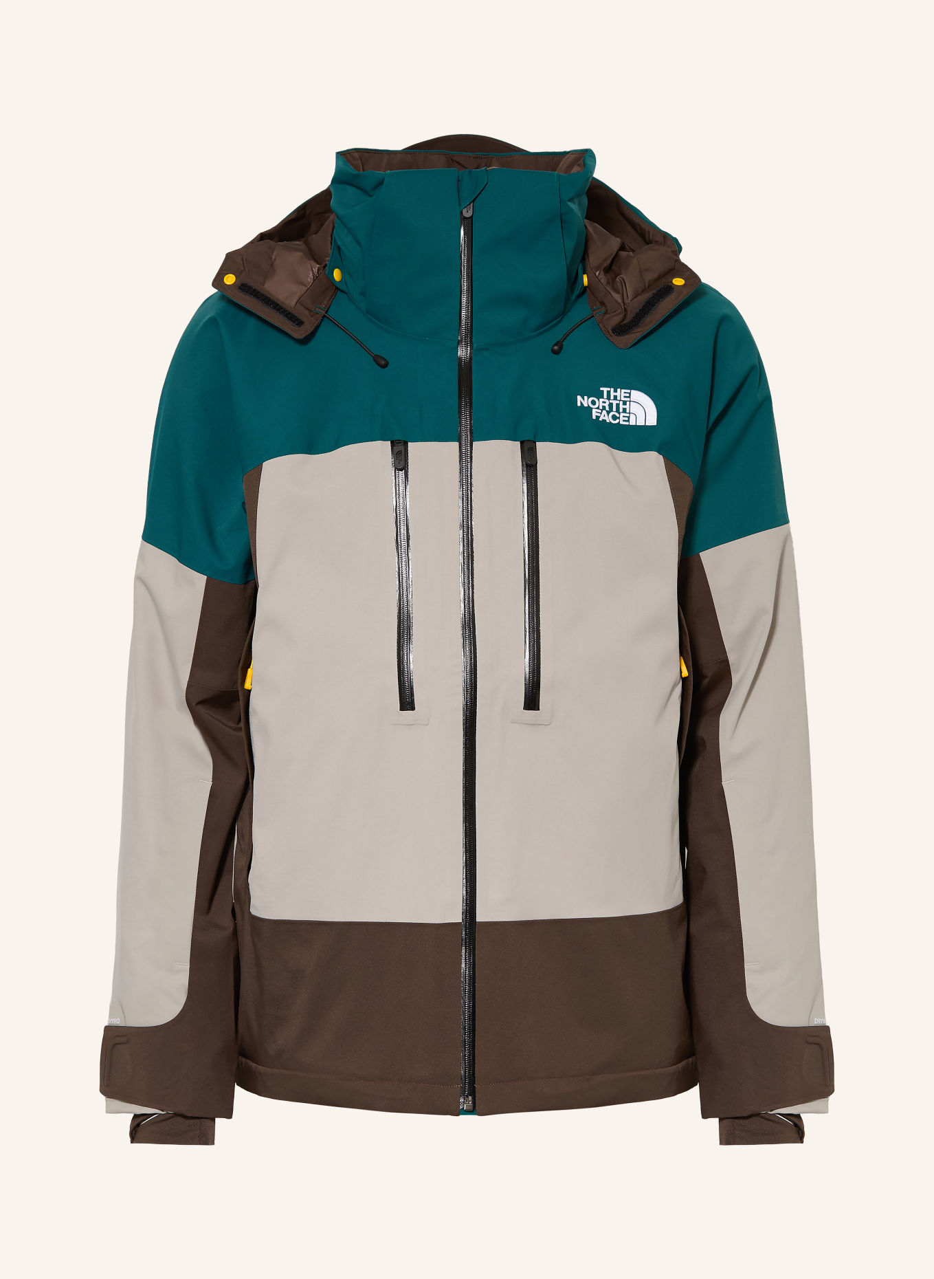 THE NORTH FACE Ski-jas CHAKAL: BEIGE / MARRON FONCÉ / PETROL
