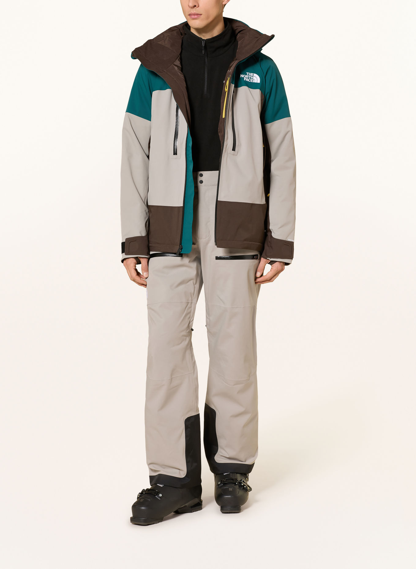 THE NORTH FACE Ski-jas CHAKAL: BEIGE / MARRON FONCÉ / PETROL