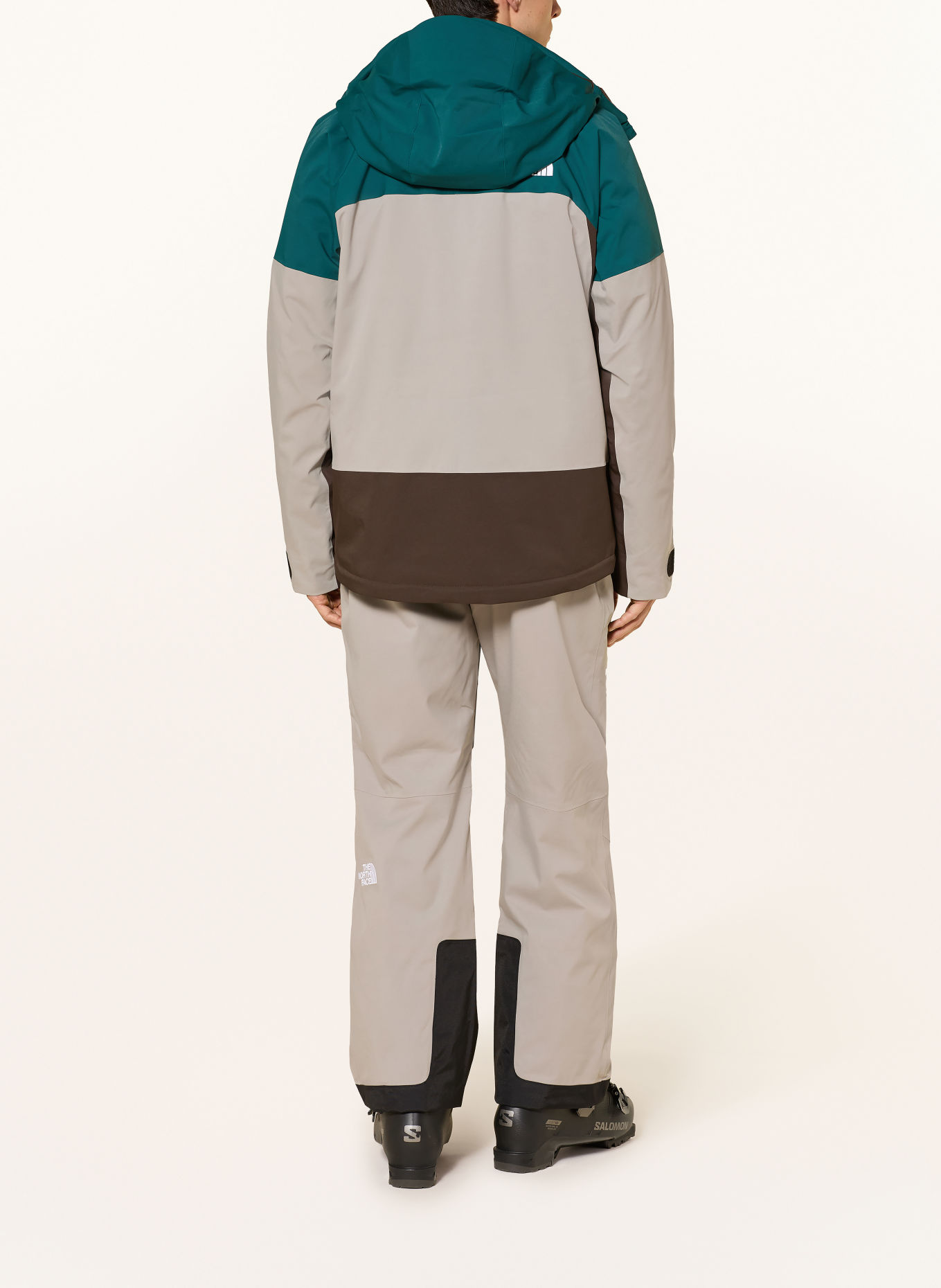 THE NORTH FACE Ski-jas CHAKAL: BEIGE / MARRON FONCÉ / PETROL