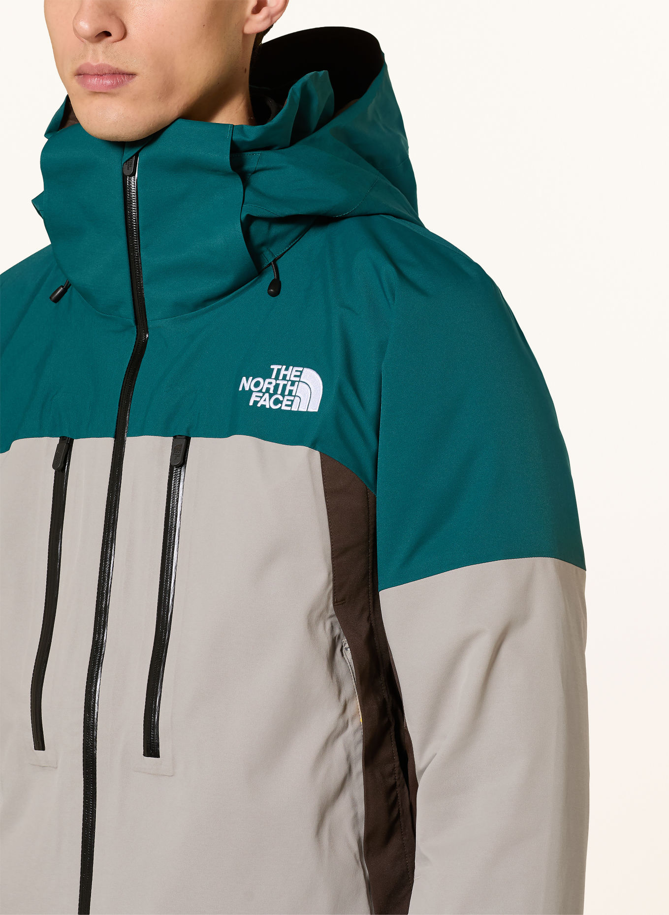 THE NORTH FACE Ski-jas CHAKAL: BEIGE / MARRON FONCÉ / PETROL