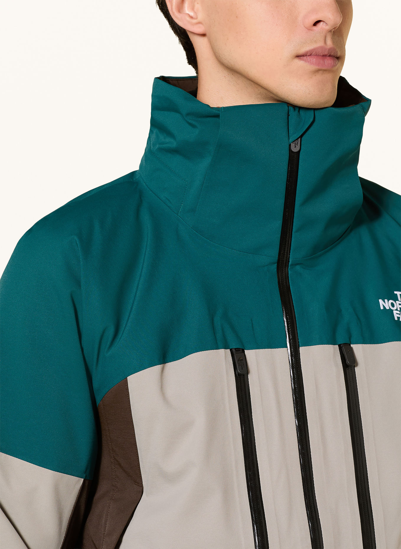 THE NORTH FACE Ski-jas CHAKAL: BEIGE / MARRON FONCÉ / PETROL
