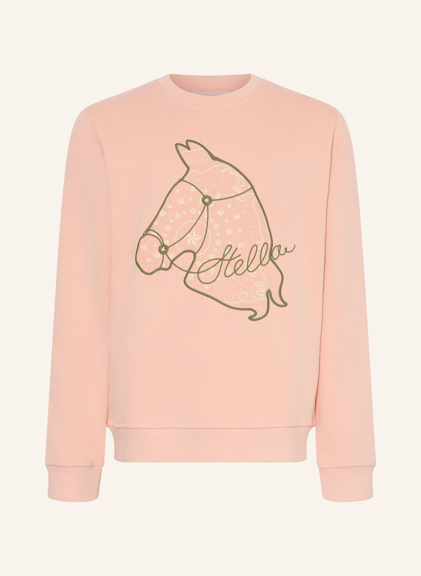 STELLA McCARTNEY KIDS Sweatshirt: LICHTORANJE / OLIJF / WIT