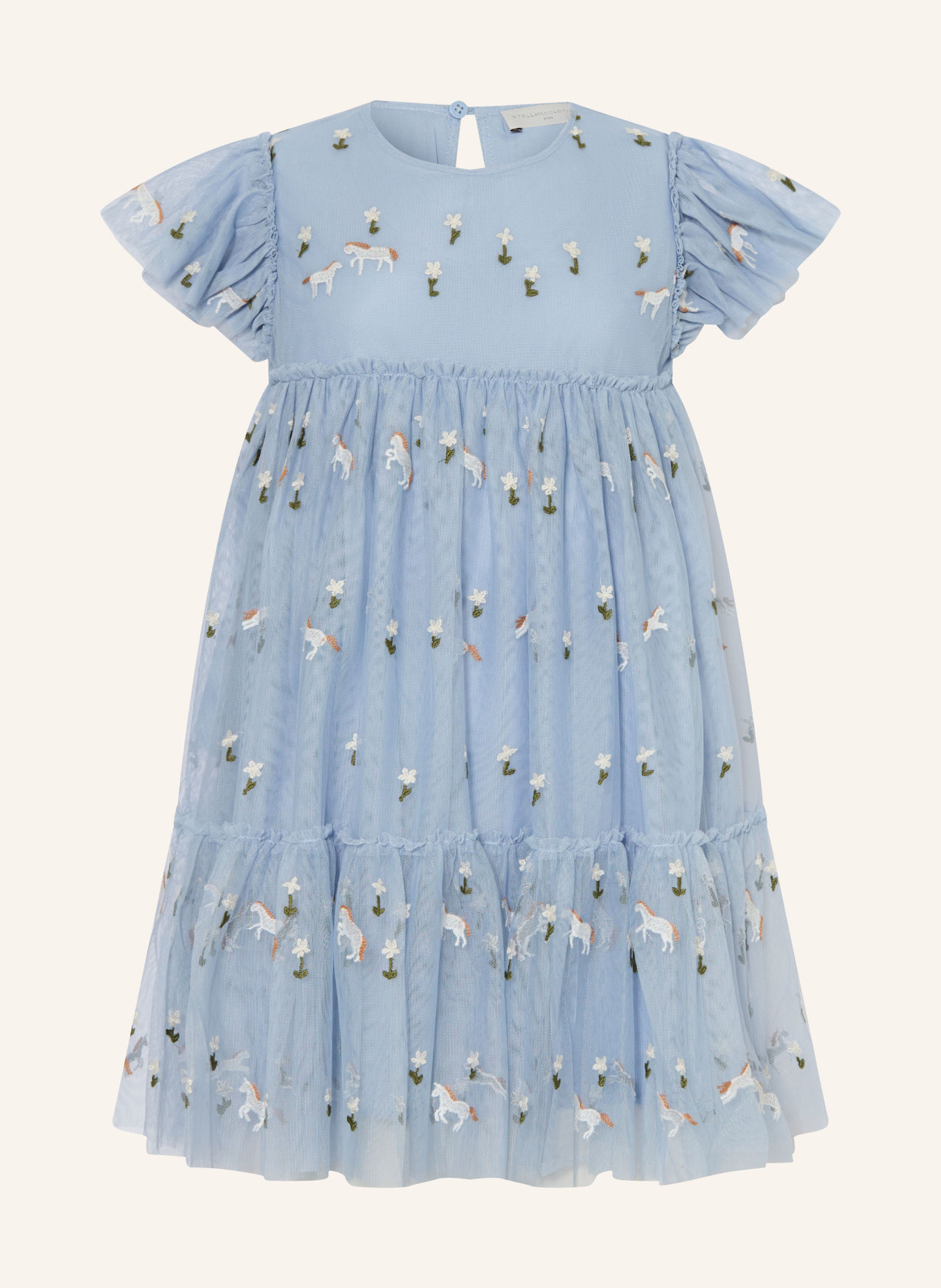 STELLA McCARTNEY KIDS Tulejurk: LICHTBLAUW / GROEN / WIT
