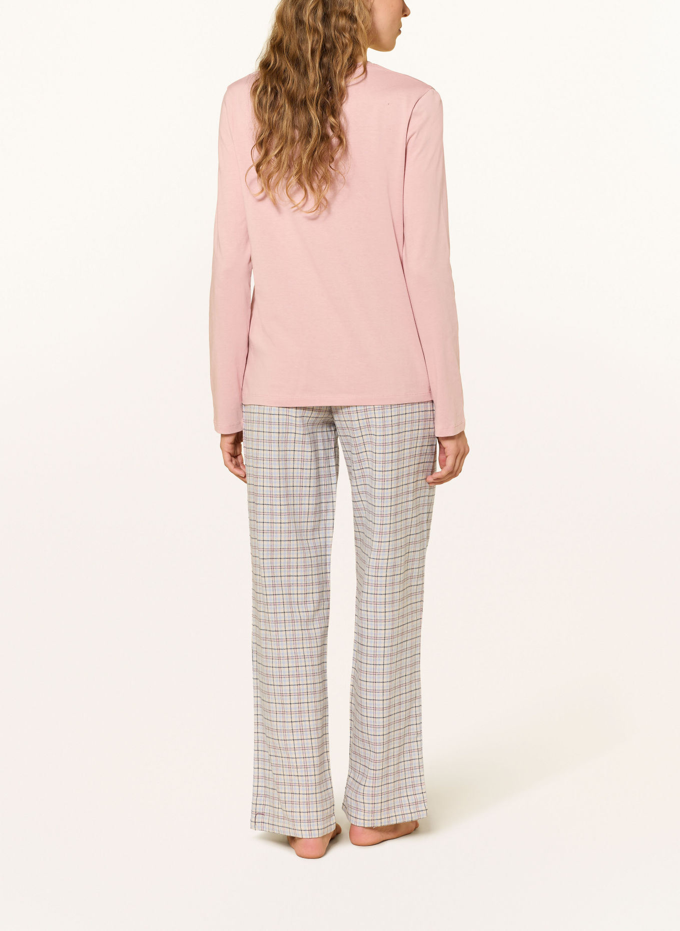 Marc O'Polo Pyjamabroek van flanel: CRÈME / ROSE CLAIR / LICHTBLAUW
