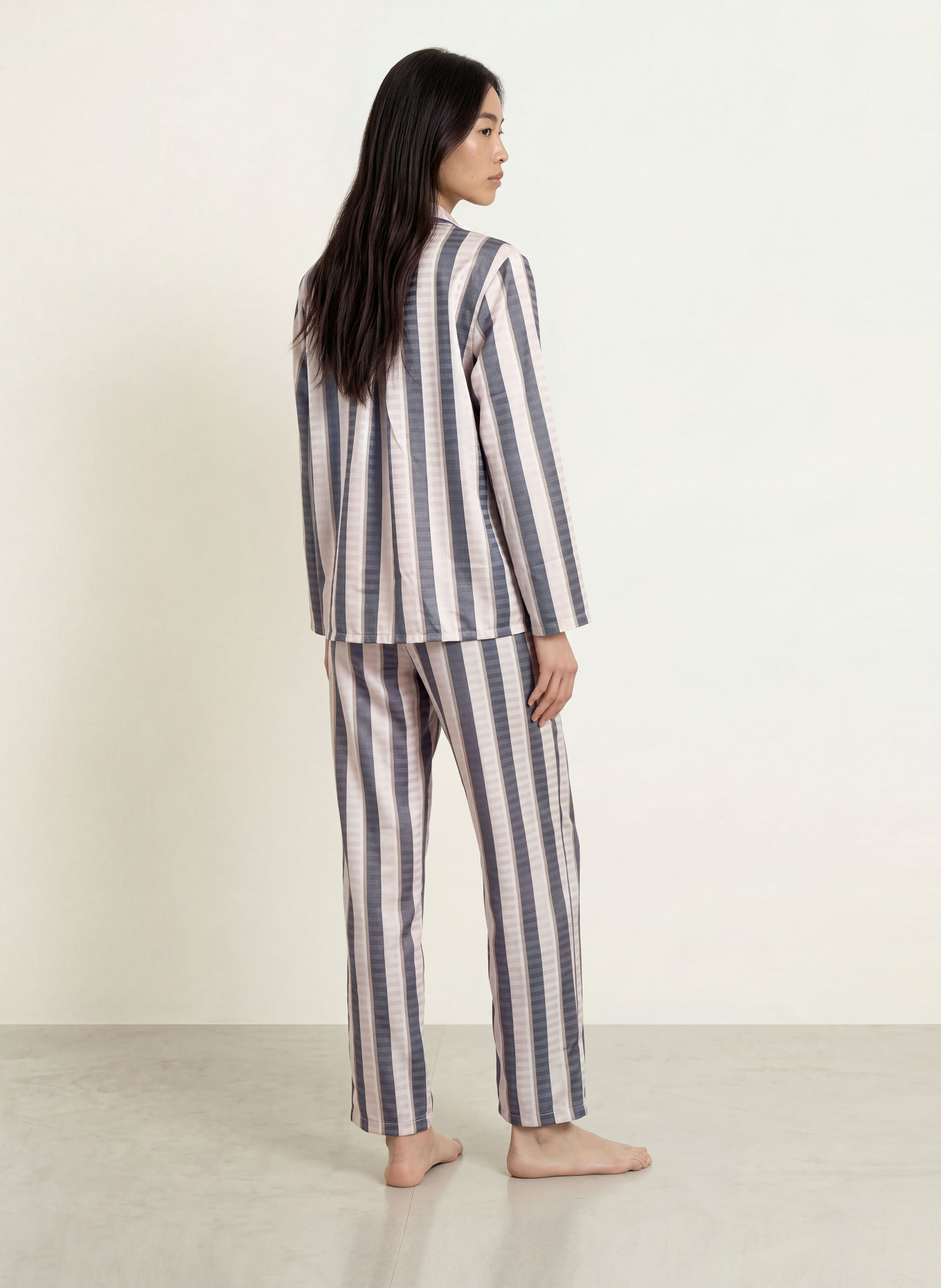 JOOP! Lounge-Shirt: DUNKELGRAU / ROSÉ / BEIGE