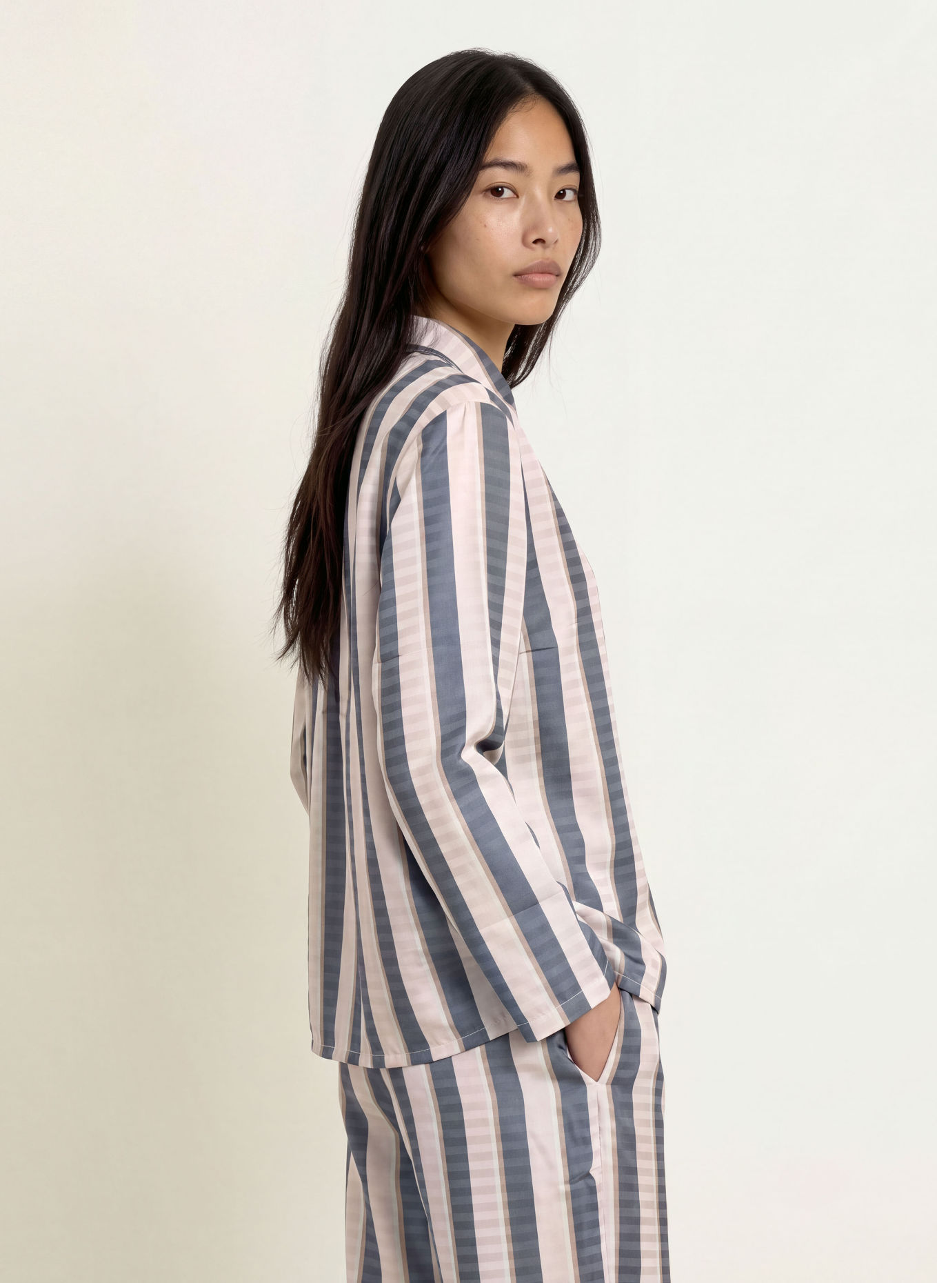 JOOP! Lounge-Shirt: DUNKELGRAU / ROSÉ / BEIGE